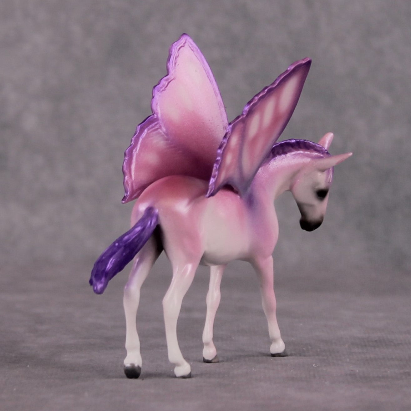 "Muletly" OOAK EFCM Deco Lavender &amp; Purple Mule Chip By Tiffany Purdy - GemStone Series