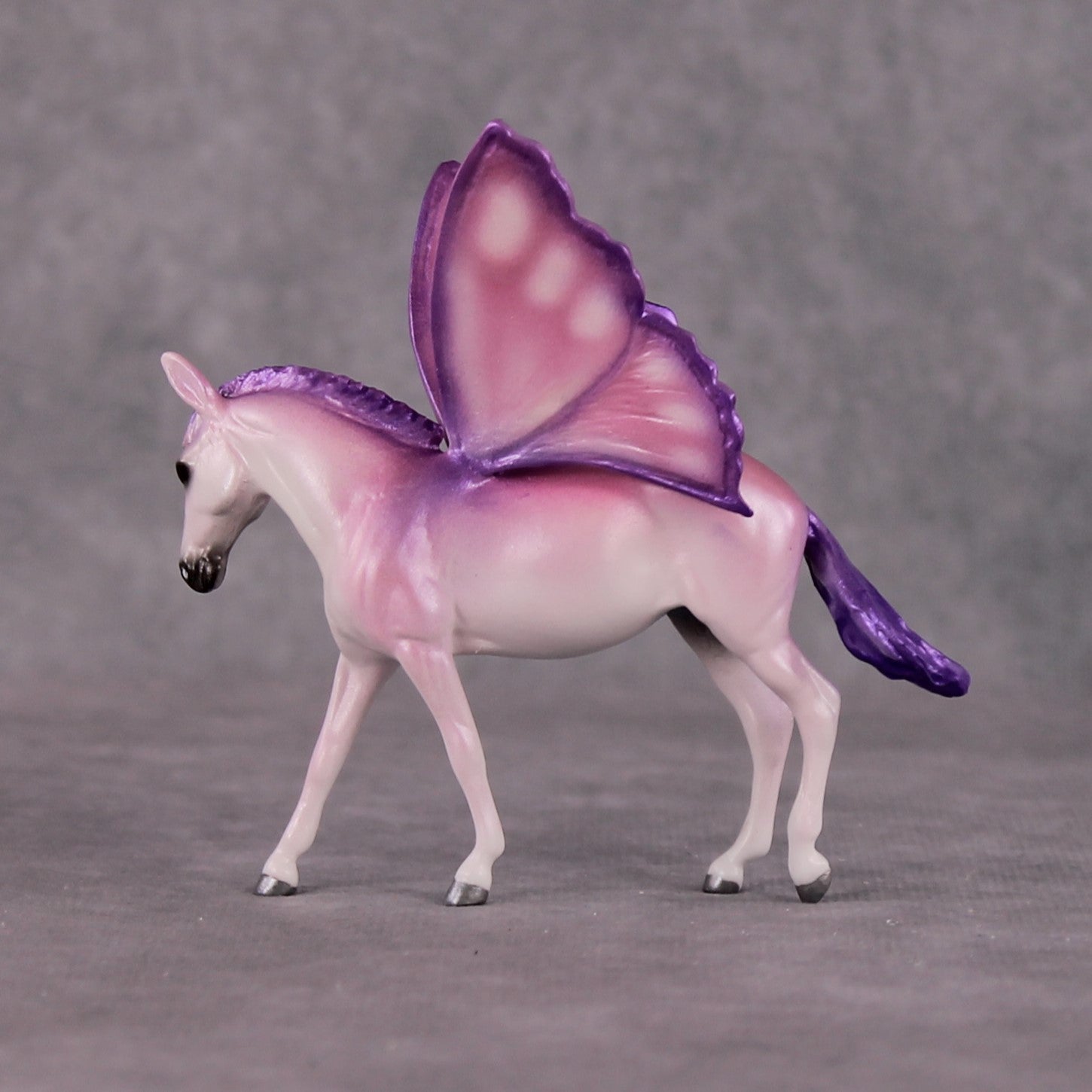 "Muletly" OOAK EFCM Deco Lavender &amp; Purple Mule Chip By Tiffany Purdy - GemStone Series