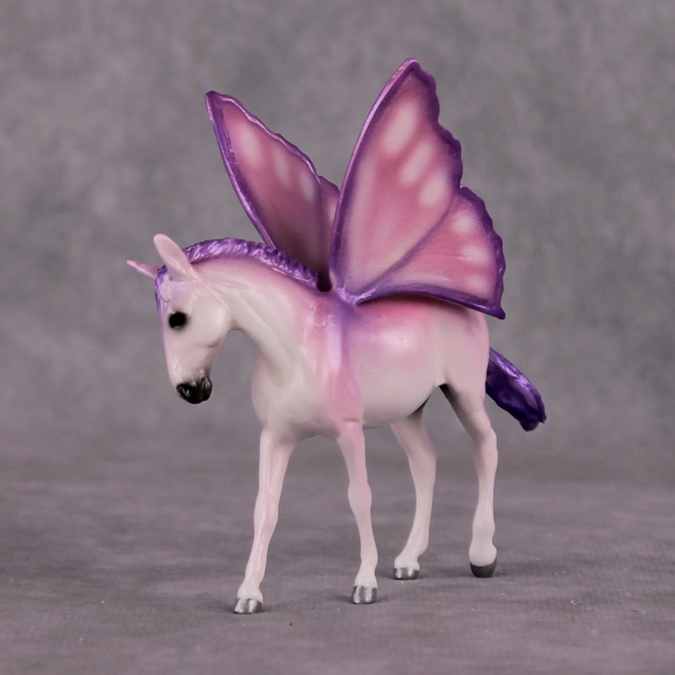 "Muletly" OOAK EFCM Deco Lavender &amp; Purple Mule Chip By Tiffany Purdy - GemStone Series