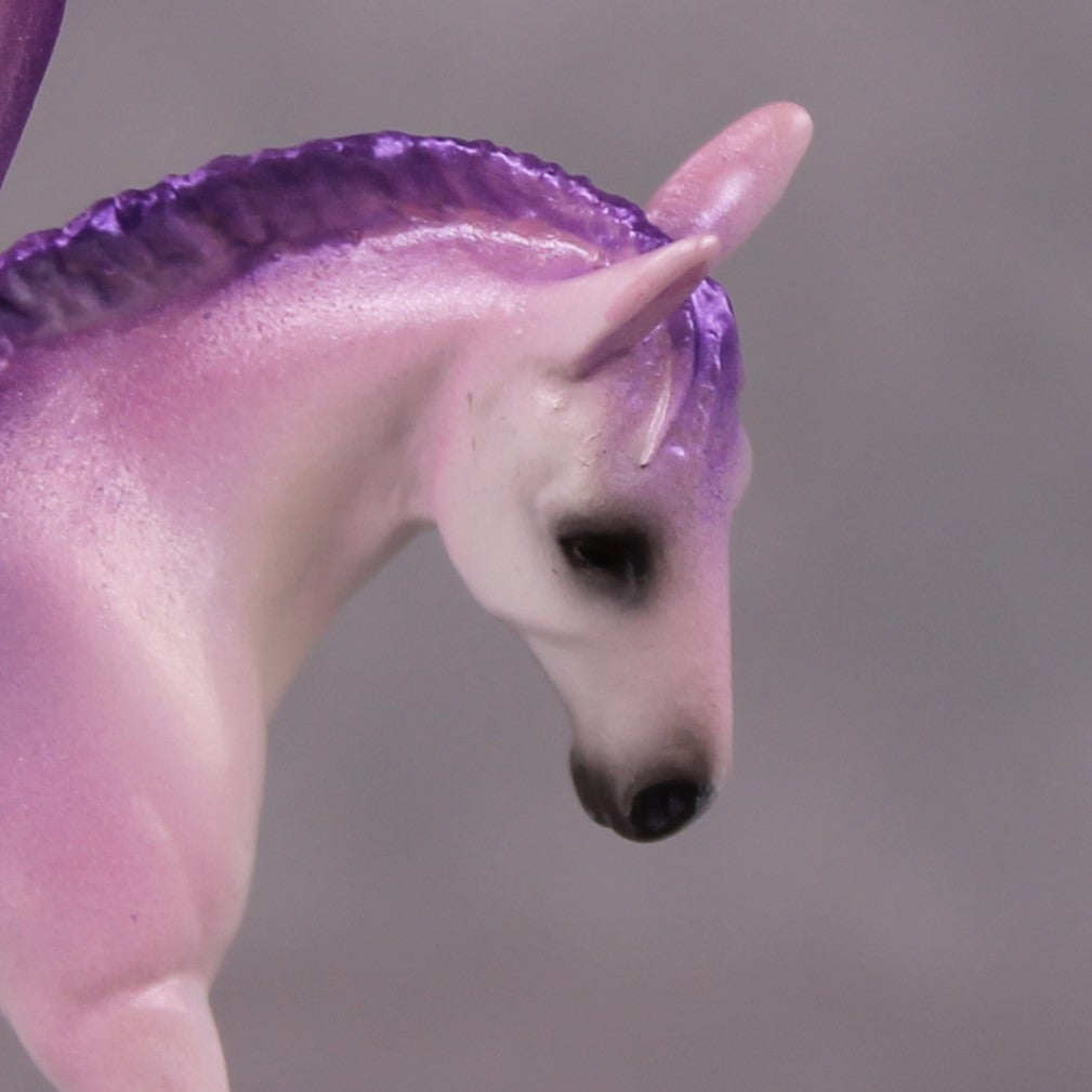 "Muletly" OOAK EFCM Deco Lavender &amp; Purple Mule Chip By Tiffany Purdy - GemStone Series