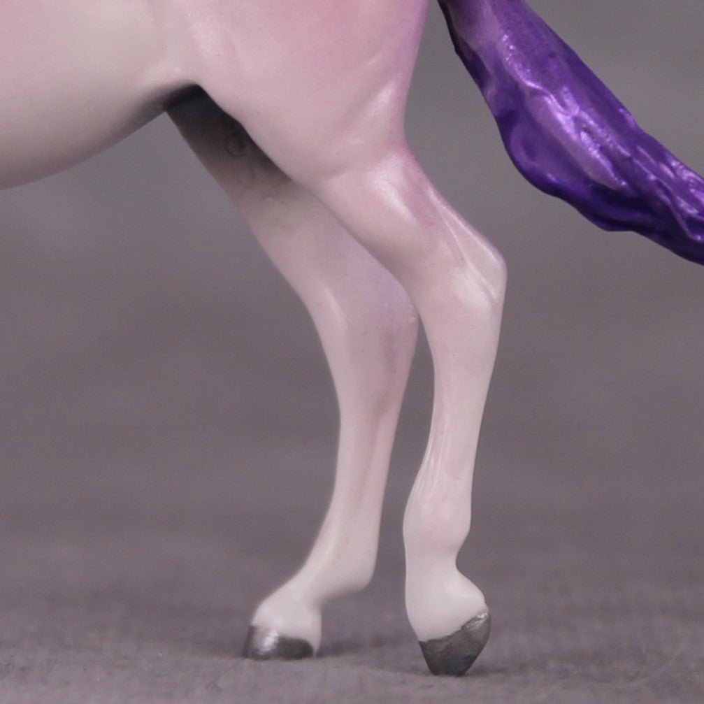 "Muletly" OOAK EFCM Deco Lavender &amp; Purple Mule Chip By Tiffany Purdy - GemStone Series