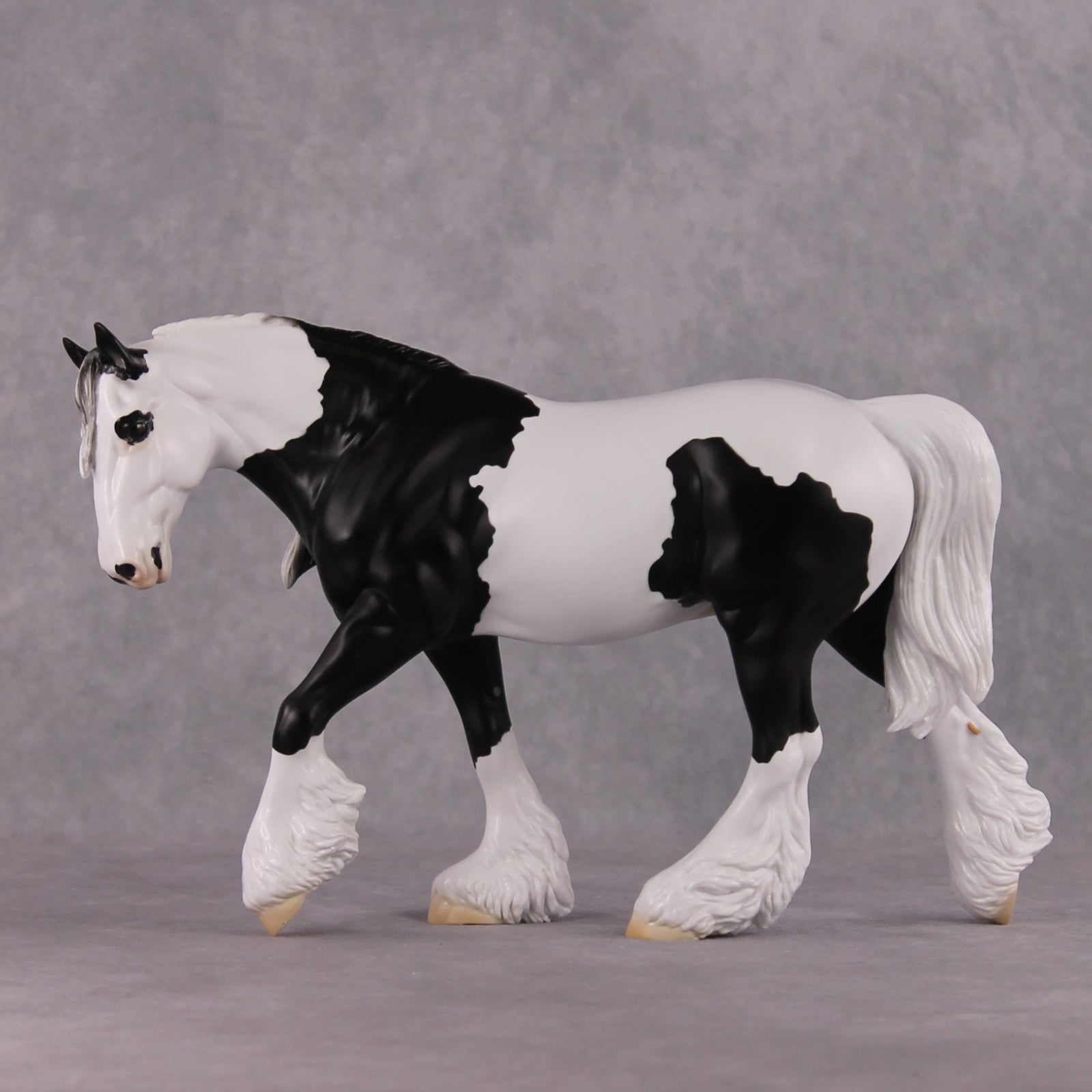 "Xiongmao" LE-15 Custom Black & White Piebald Tovero Irish Cob Inspired by the Giant Panda By Jess Hamill - 2025 The Menagerie Series MS25