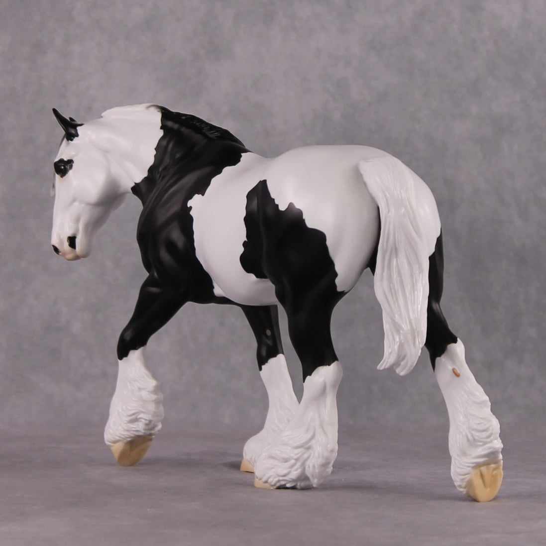 "Xiongmao" LE-15 Custom Black & White Piebald Tovero Irish Cob Inspired by the Giant Panda By Jess Hamill - 2025 The Menagerie Series MS25
