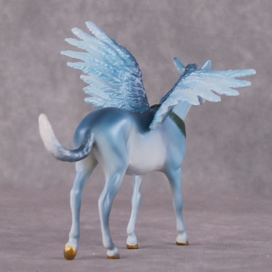 "Flying Mulkey" OOAK Deco Blue Winged Mule Chip By Tiffany Purdy Best Offer
