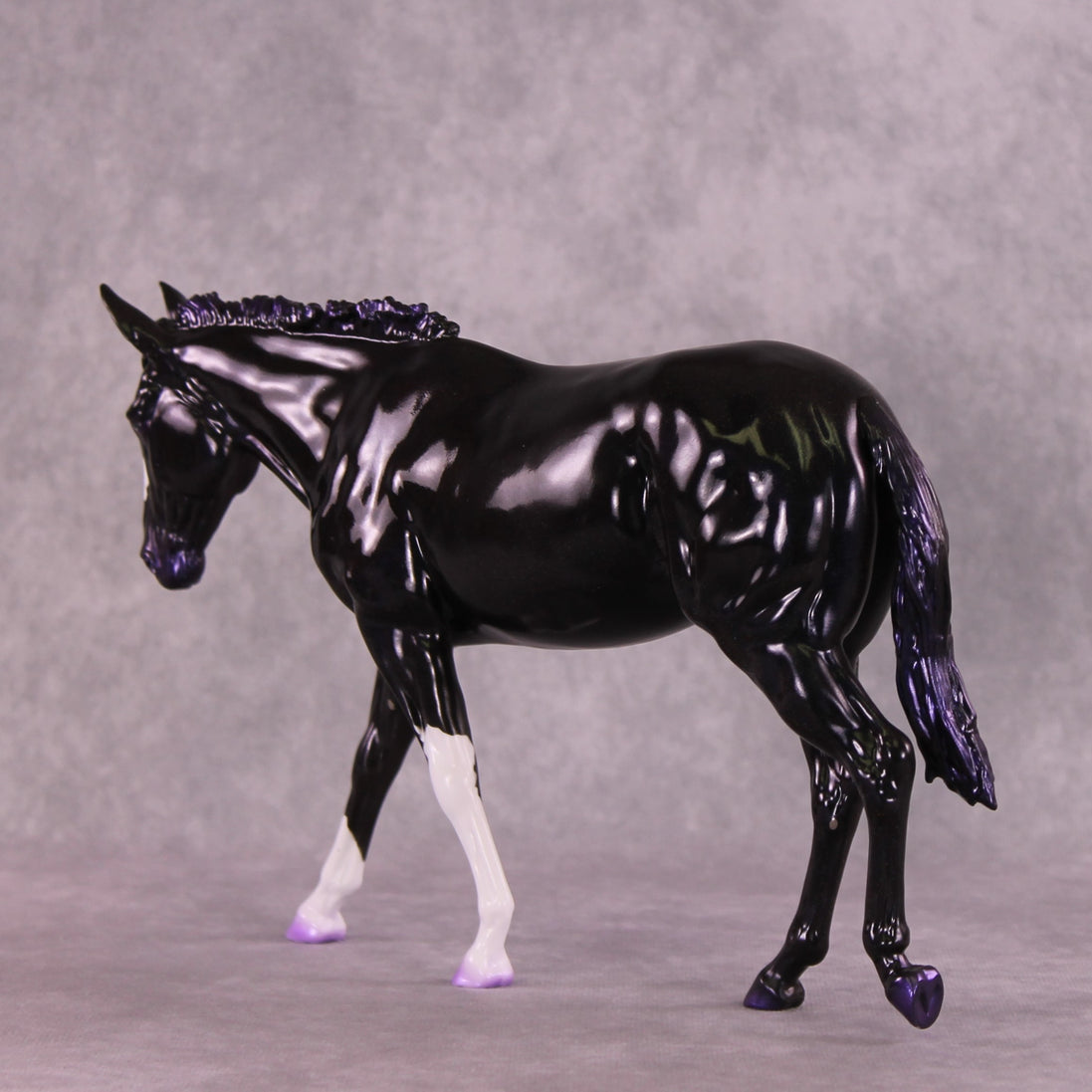 "Razzle Dazzle" NO FINISH CHANGE OOAK Large Mule by Erin Corbett EQ25
