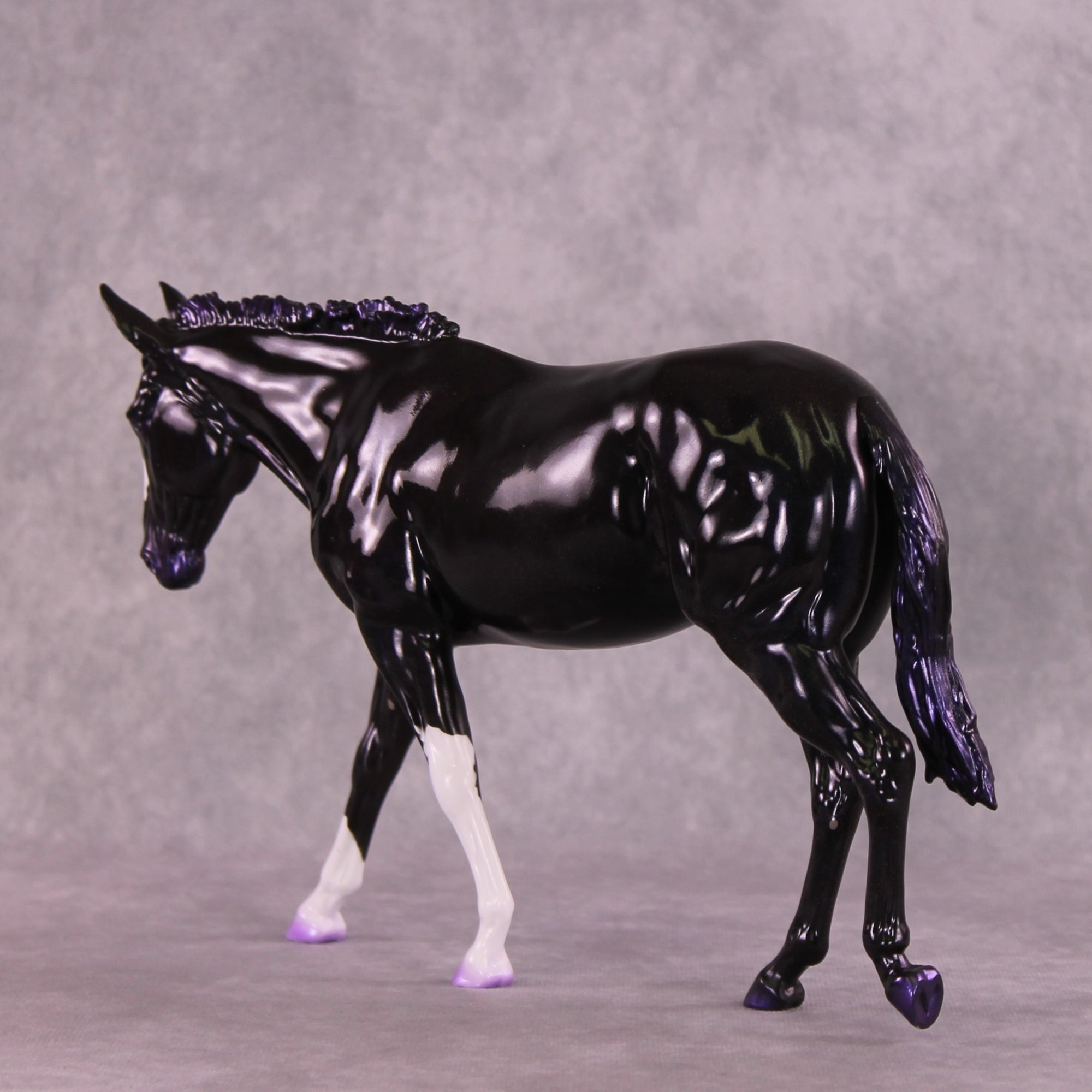 "Razzle Dazzle" NO FINISH CHANGE OOAK Large Mule by Erin Corbett EQ25