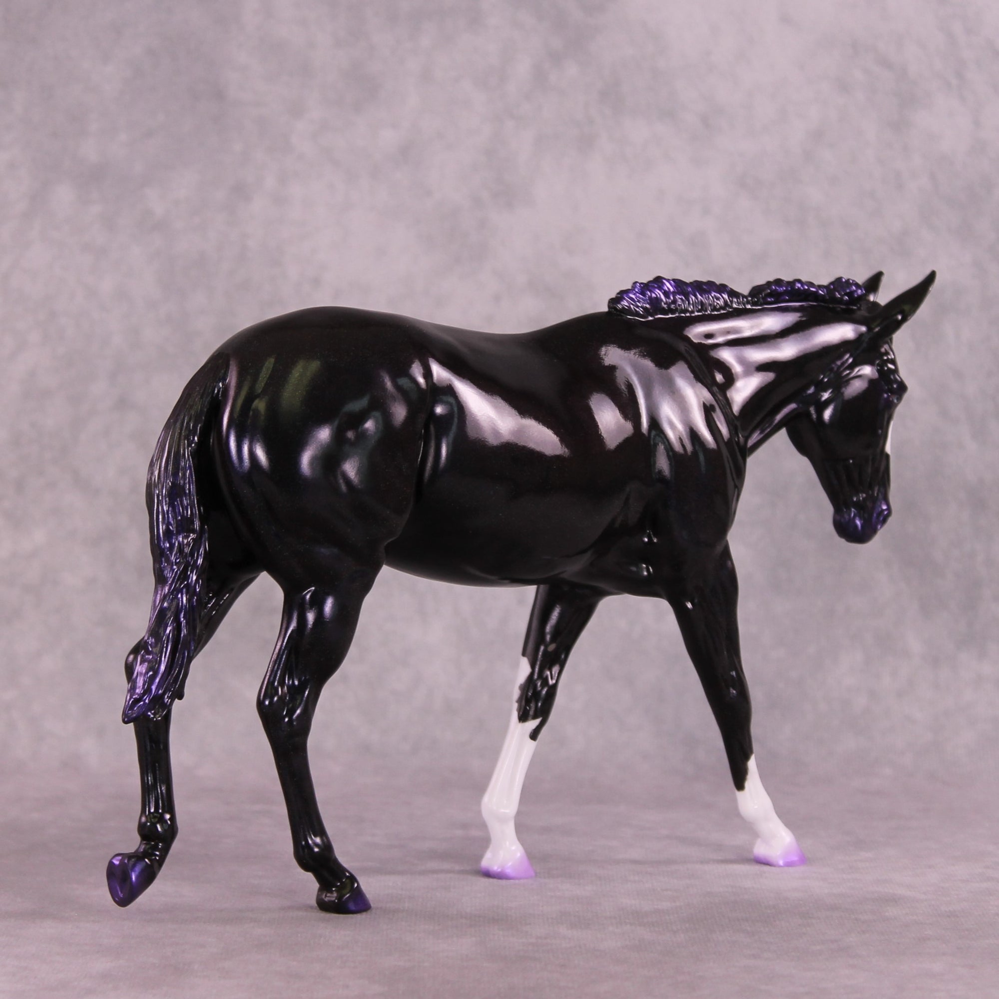 "Razzle Dazzle" NO FINISH CHANGE OOAK Large Mule by Erin Corbett EQ25