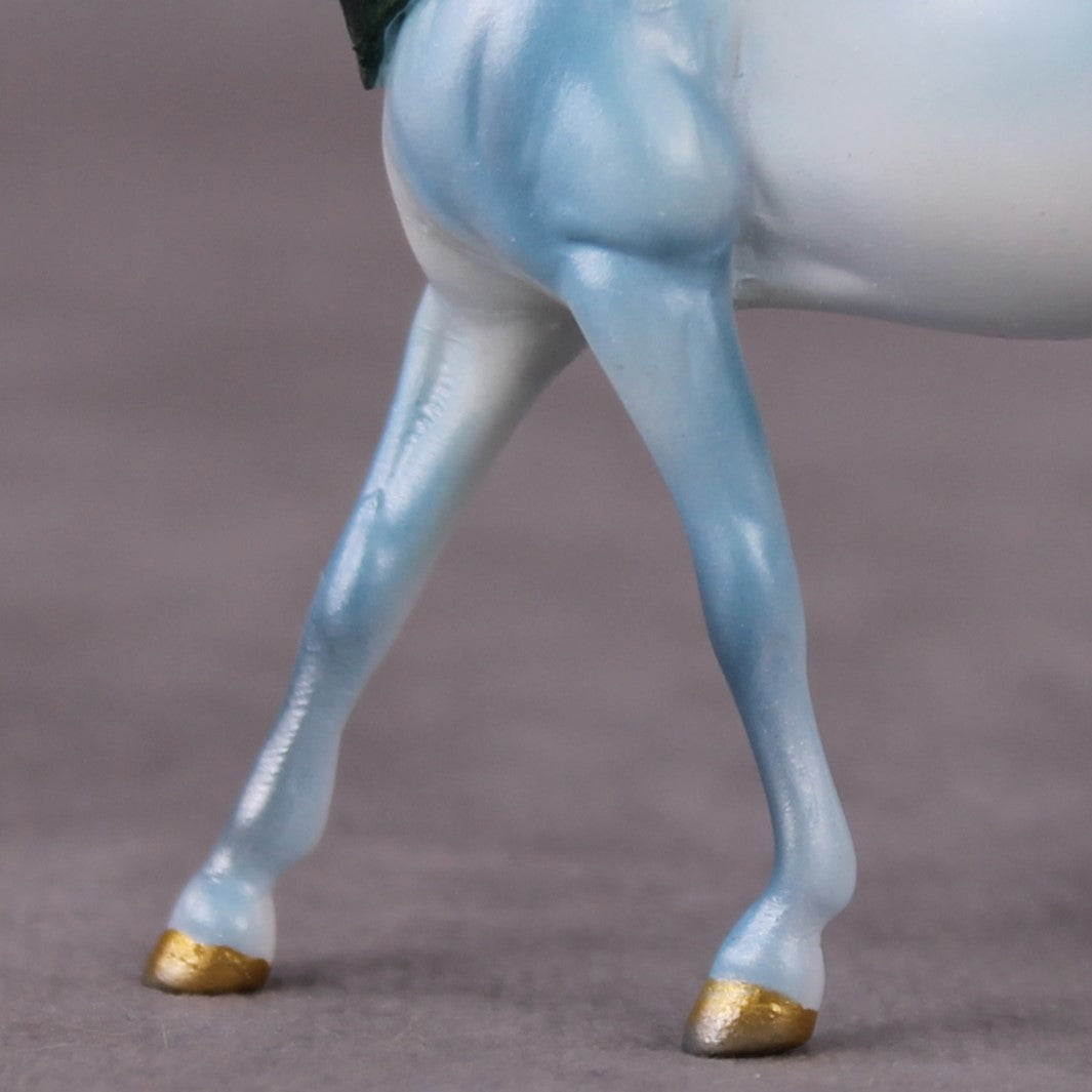 "Flying Mulkey" OOAK Deco Blue Winged Mule Chip By Tiffany Purdy Best Offer