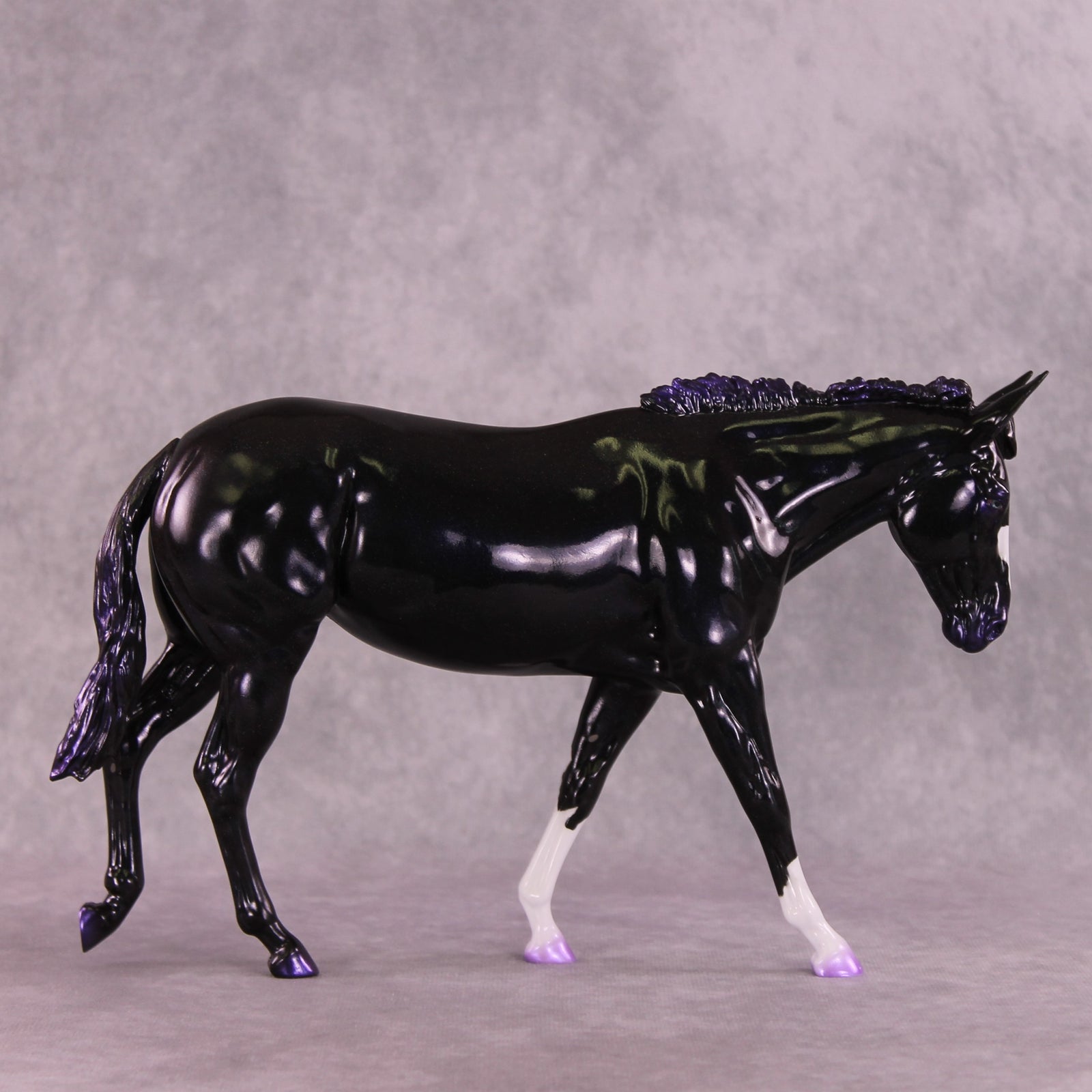 "Razzle Dazzle" NO FINISH CHANGE OOAK Large Mule by Erin Corbett EQ25