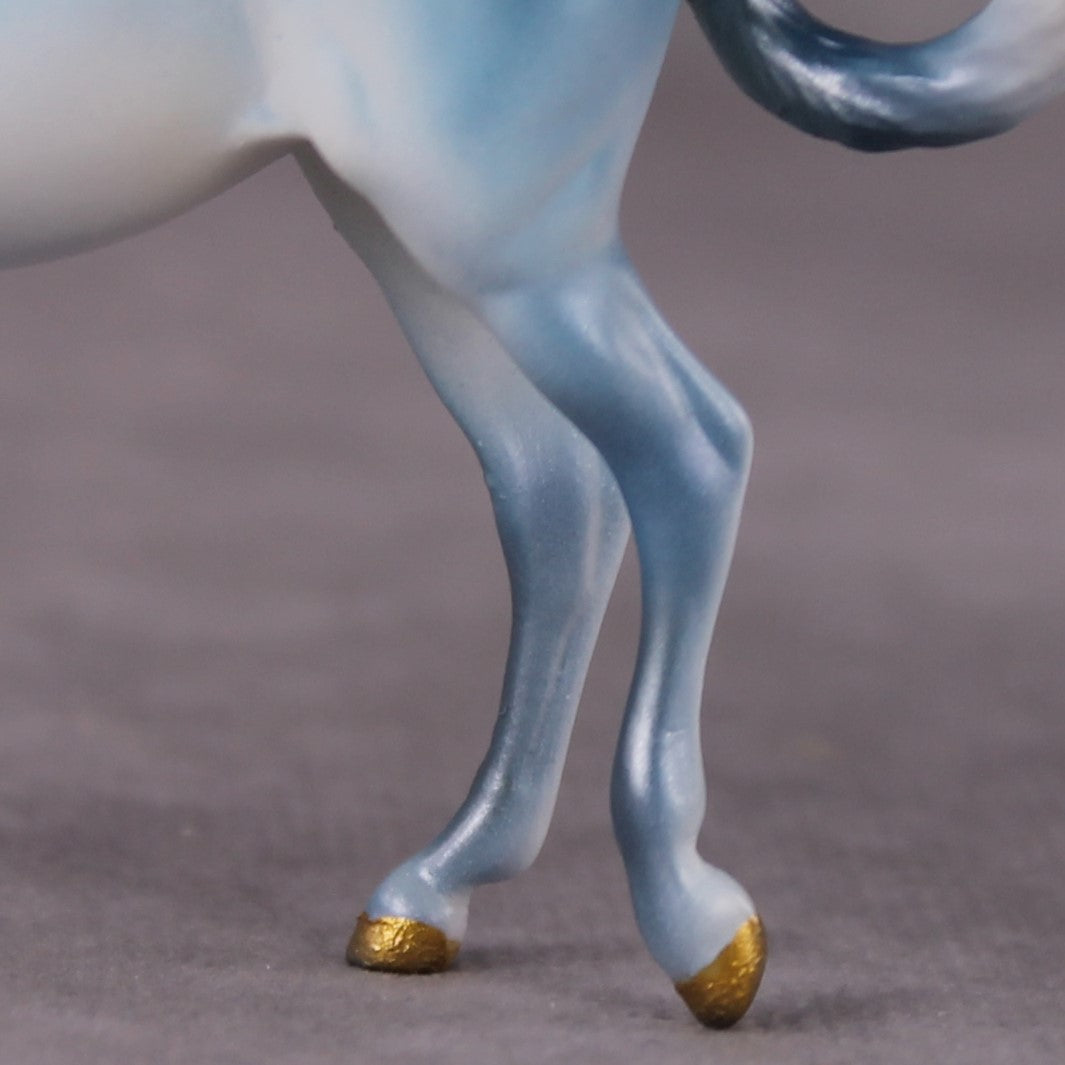 "Flying Mulkey" OOAK Deco Blue Winged Mule Chip By Tiffany Purdy Best Offer