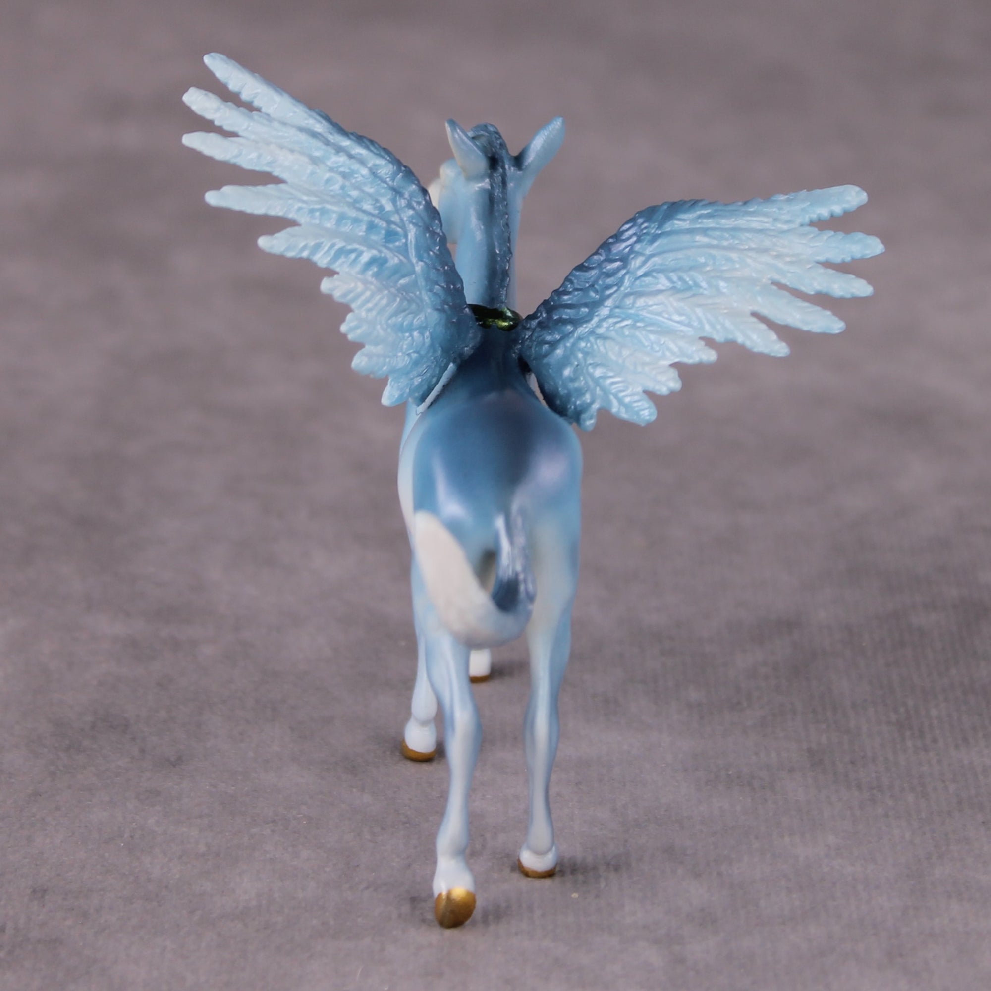 "Flying Mulkey" OOAK Deco Blue Winged Mule Chip By Tiffany Purdy Best Offer