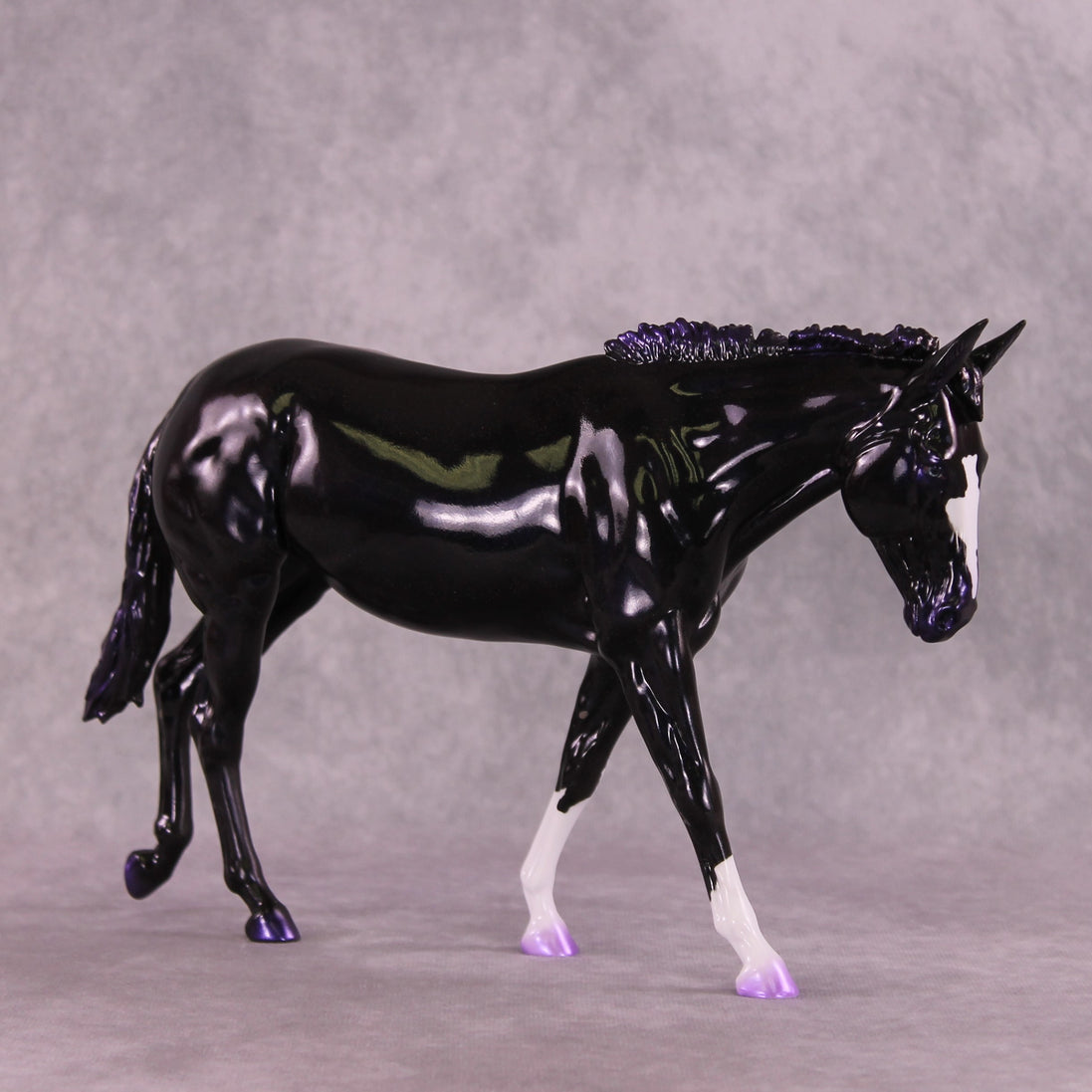 "Razzle Dazzle" NO FINISH CHANGE OOAK Large Mule by Erin Corbett EQ25