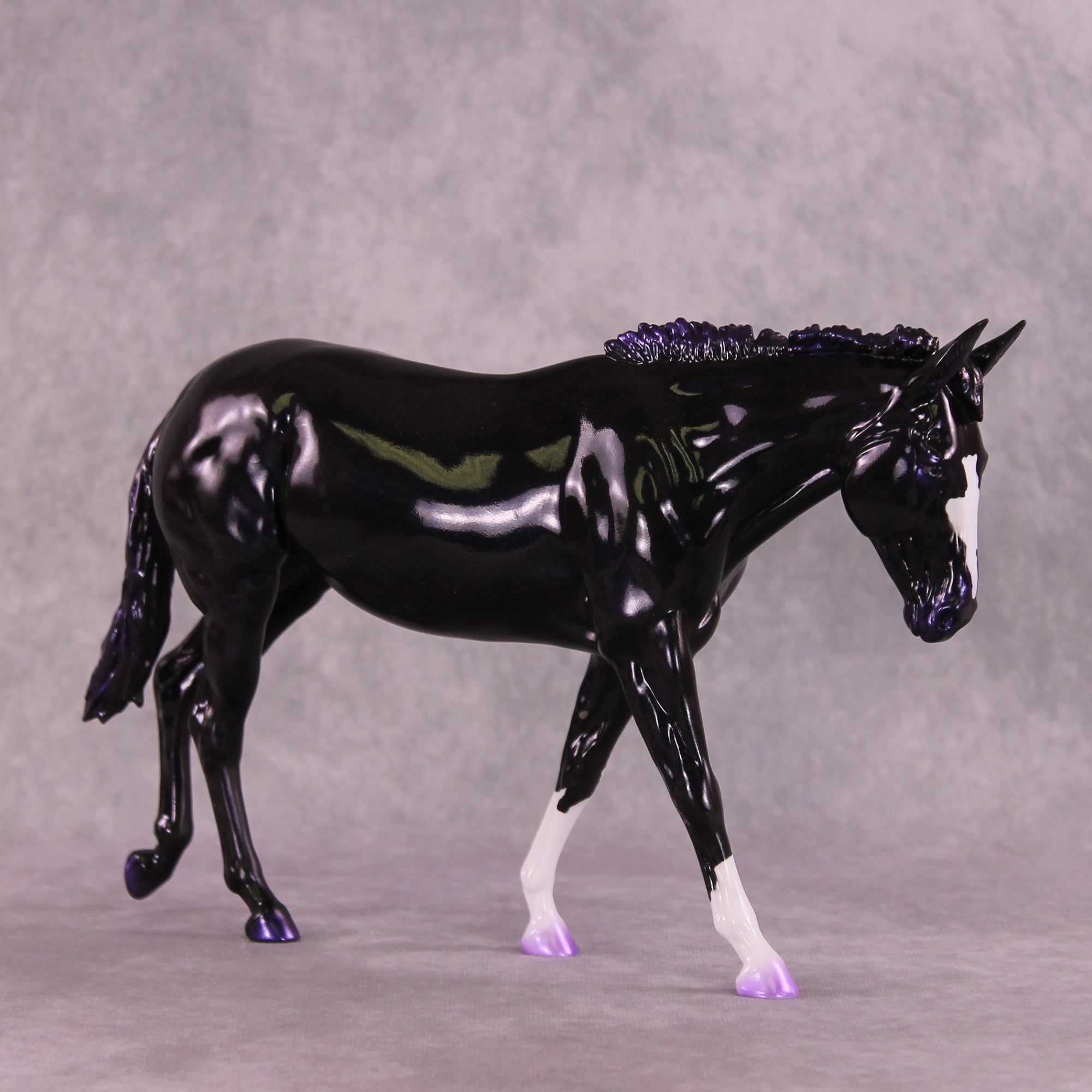 "Razzle Dazzle" NO FINISH CHANGE OOAK Large Mule by Erin Corbett EQ25