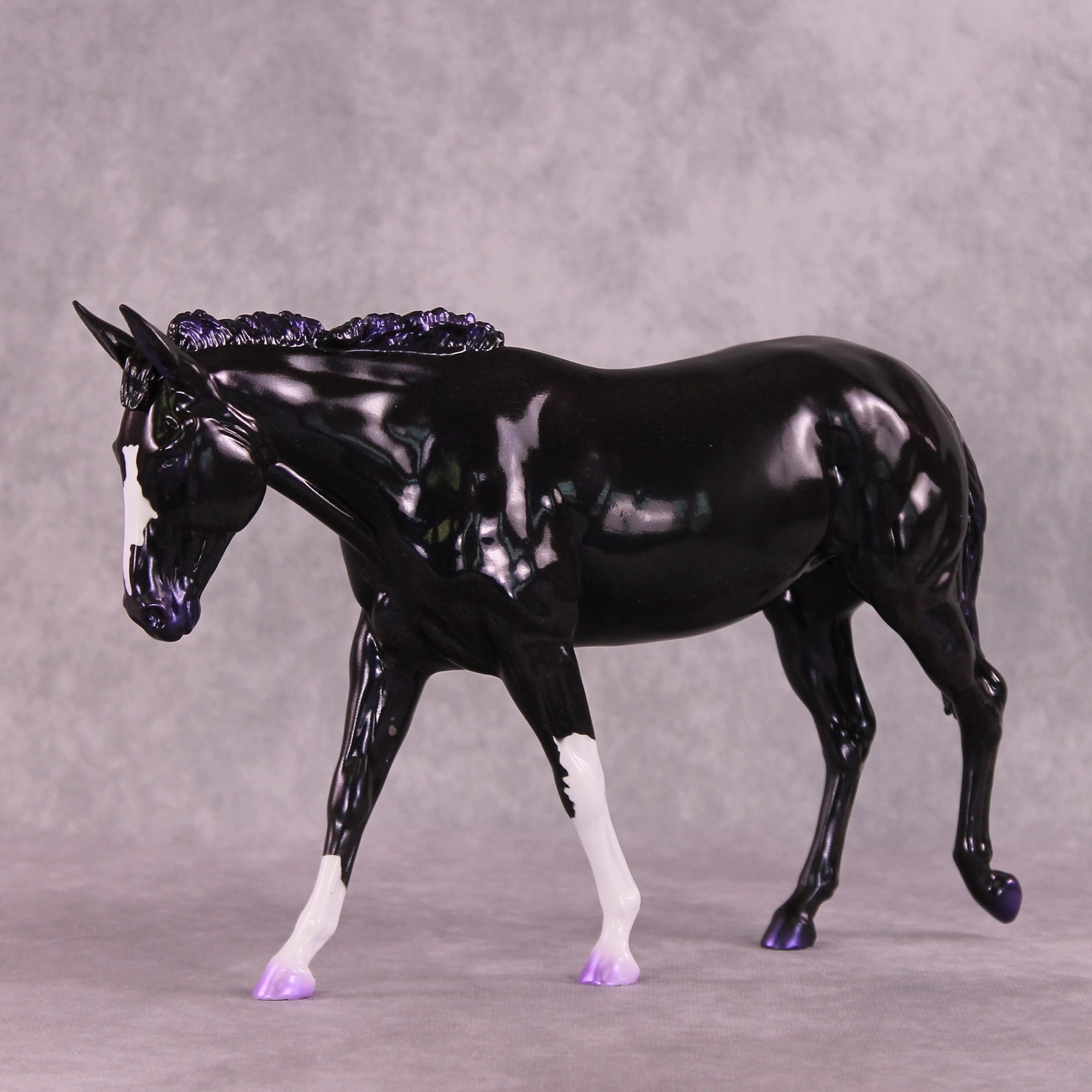 "Razzle Dazzle" NO FINISH CHANGE OOAK Large Mule by Erin Corbett EQ25