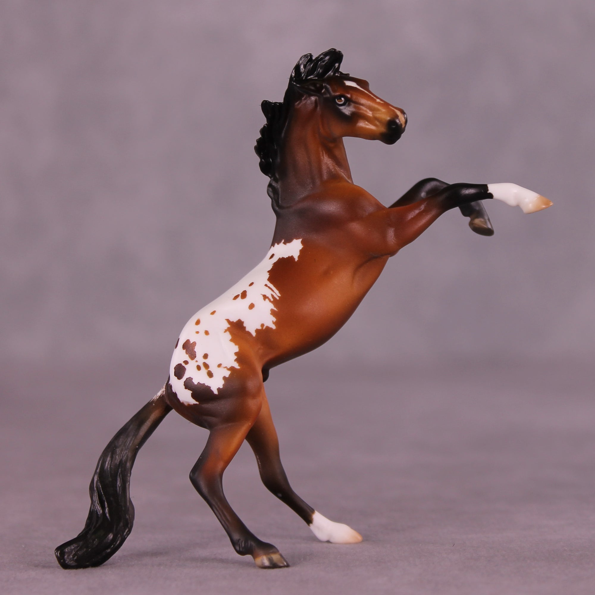 Linn OOAK Chip Rearing Horse by Julie Keim Special Chip Drop