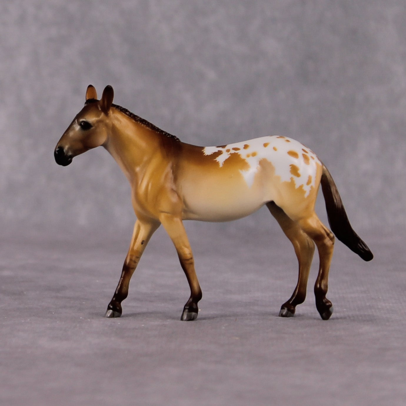 "Lil Spot Dun" OOAK Dun Appaloosa Mule Chip By Tiffany Purdy - GemStone Series