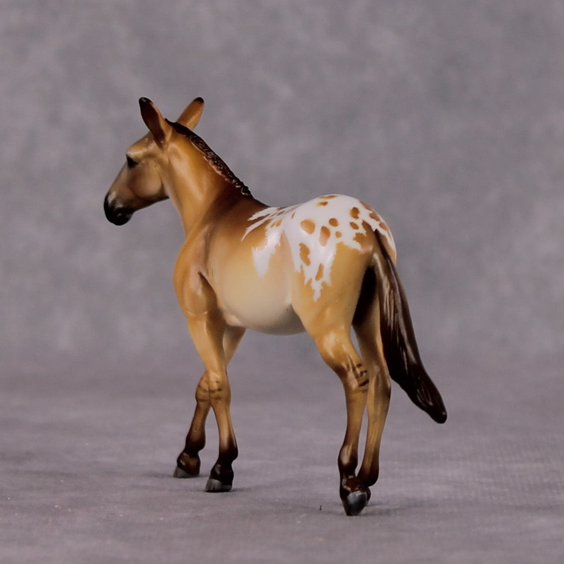 "Lil Spot Dun" OOAK Dun Appaloosa Mule Chip By Tiffany Purdy - GemStone Series