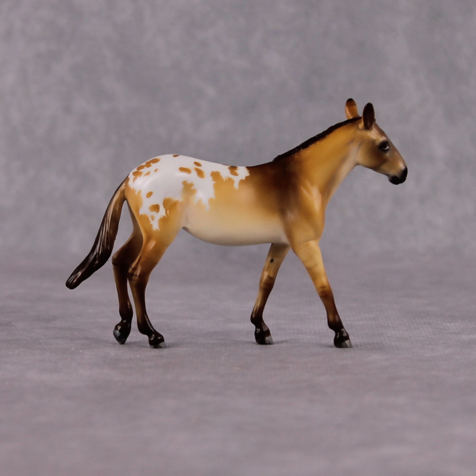 "Lil Spot Dun" OOAK Dun Appaloosa Mule Chip By Tiffany Purdy - GemStone Series