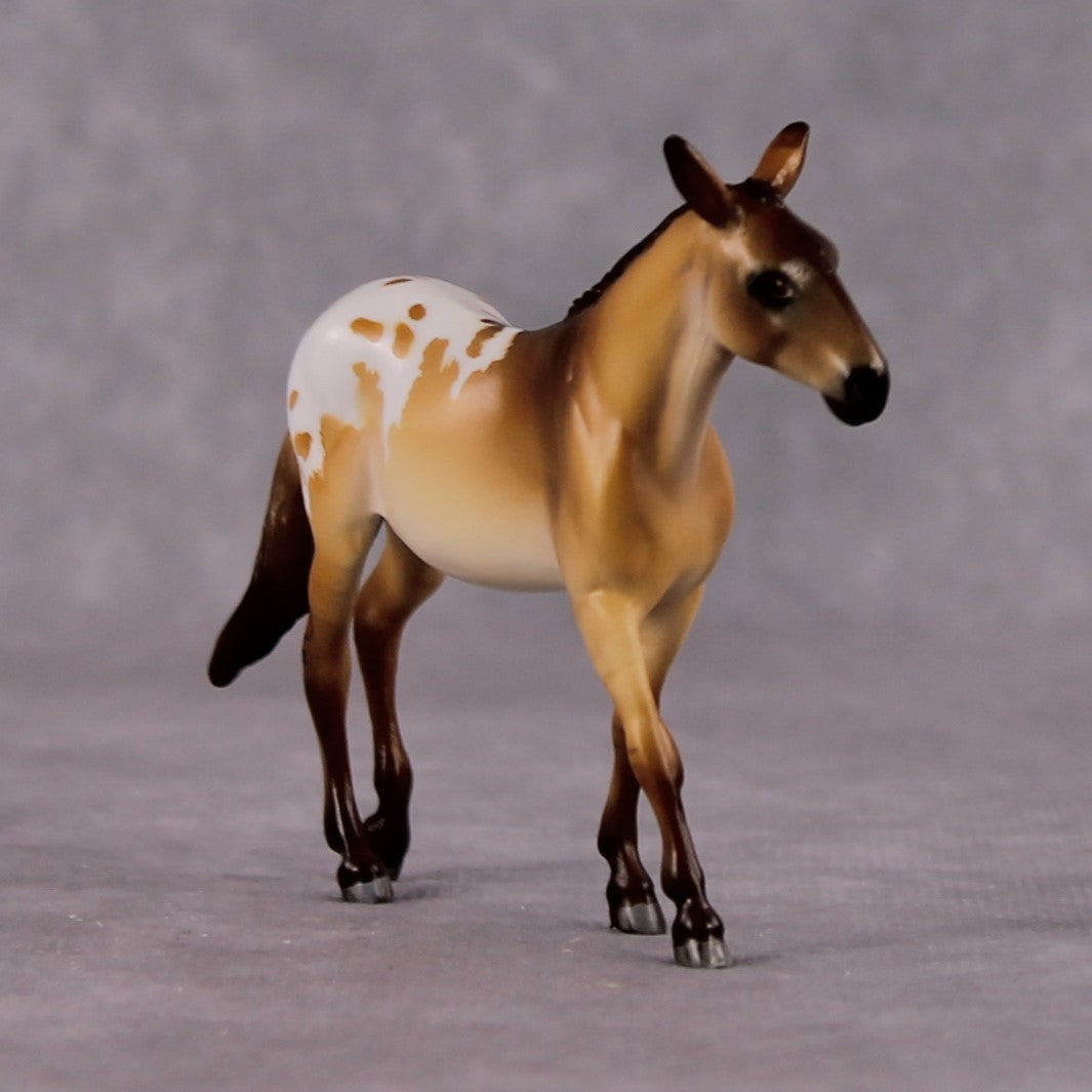 "Lil Spot Dun" OOAK Dun Appaloosa Mule Chip By Tiffany Purdy - GemStone Series