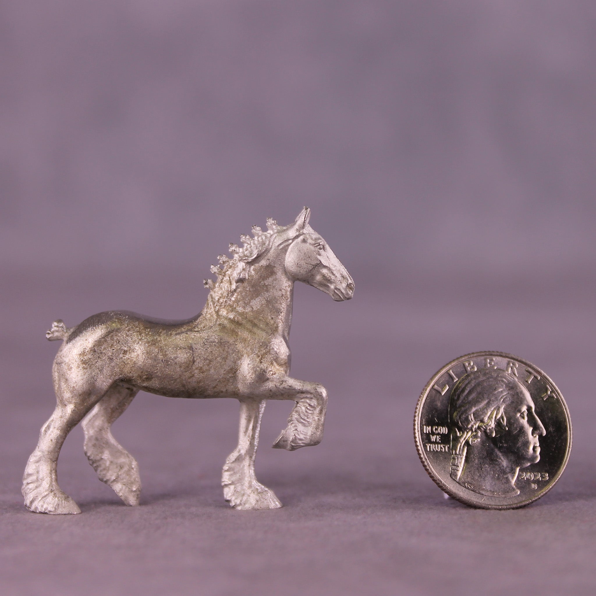 NEW 2025 Micro Pewter Trotting Drafter 1:64 Scale