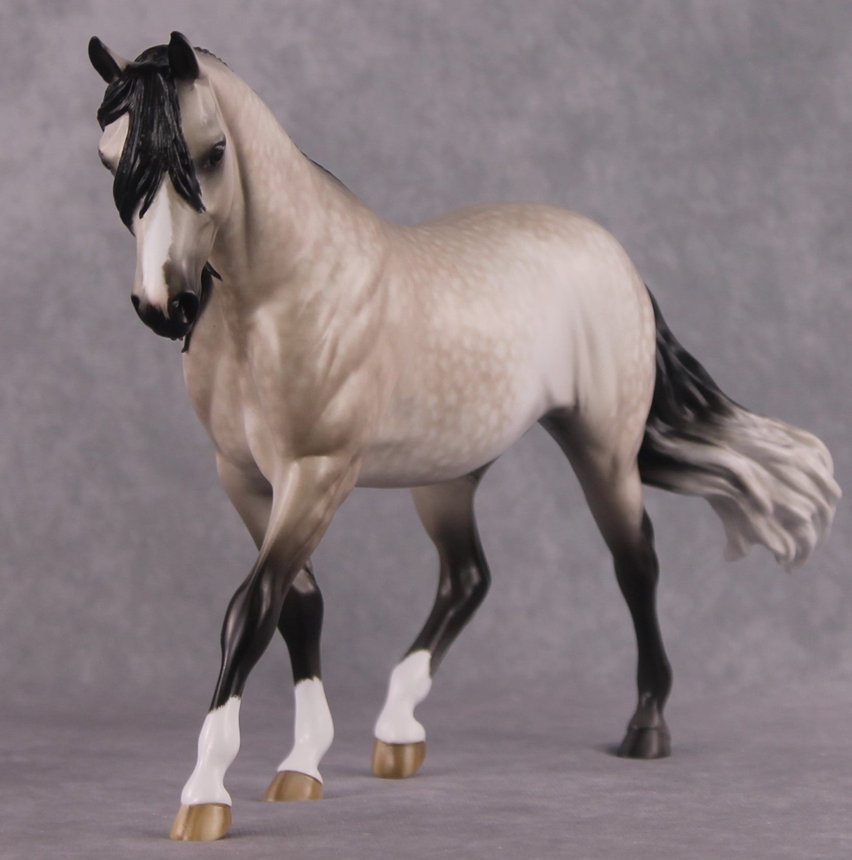 "McKormick" OOAK Custom Dapple Rose Grey Pony By Sheryl Leisure Best Offer 03/04/2025