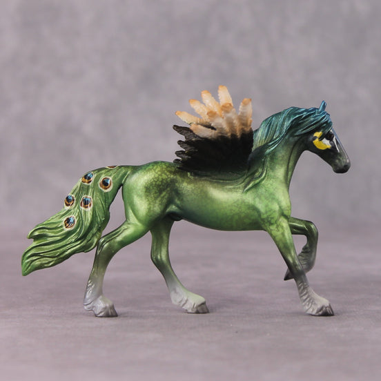 "Imperator" LE-5 Peacock Inspired Deco Friesian Chip By Jess Hamill - 2025 The Menagerie Series MS25