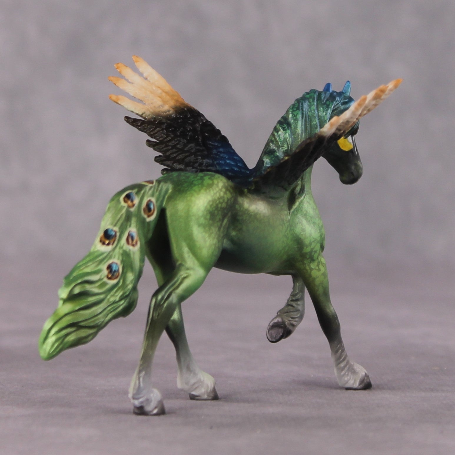 "Imperator" LE-5 Peacock Inspired Deco Friesian Chip By Jess Hamill - 2025 The Menagerie Series MS25