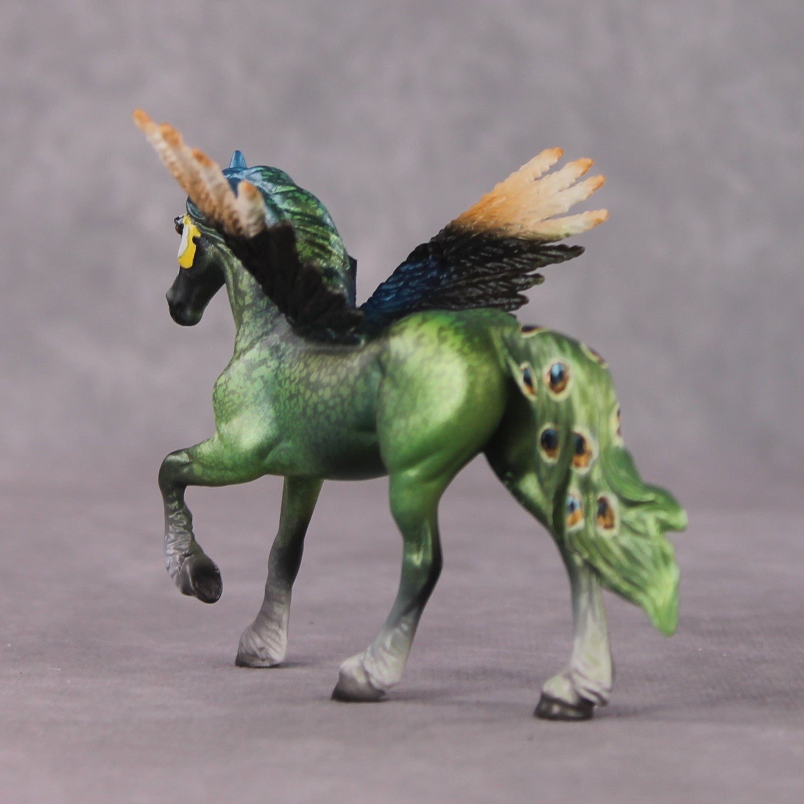 "Imperator" LE-5 Peacock Inspired Deco Friesian Chip By Jess Hamill - 2025 The Menagerie Series MS25