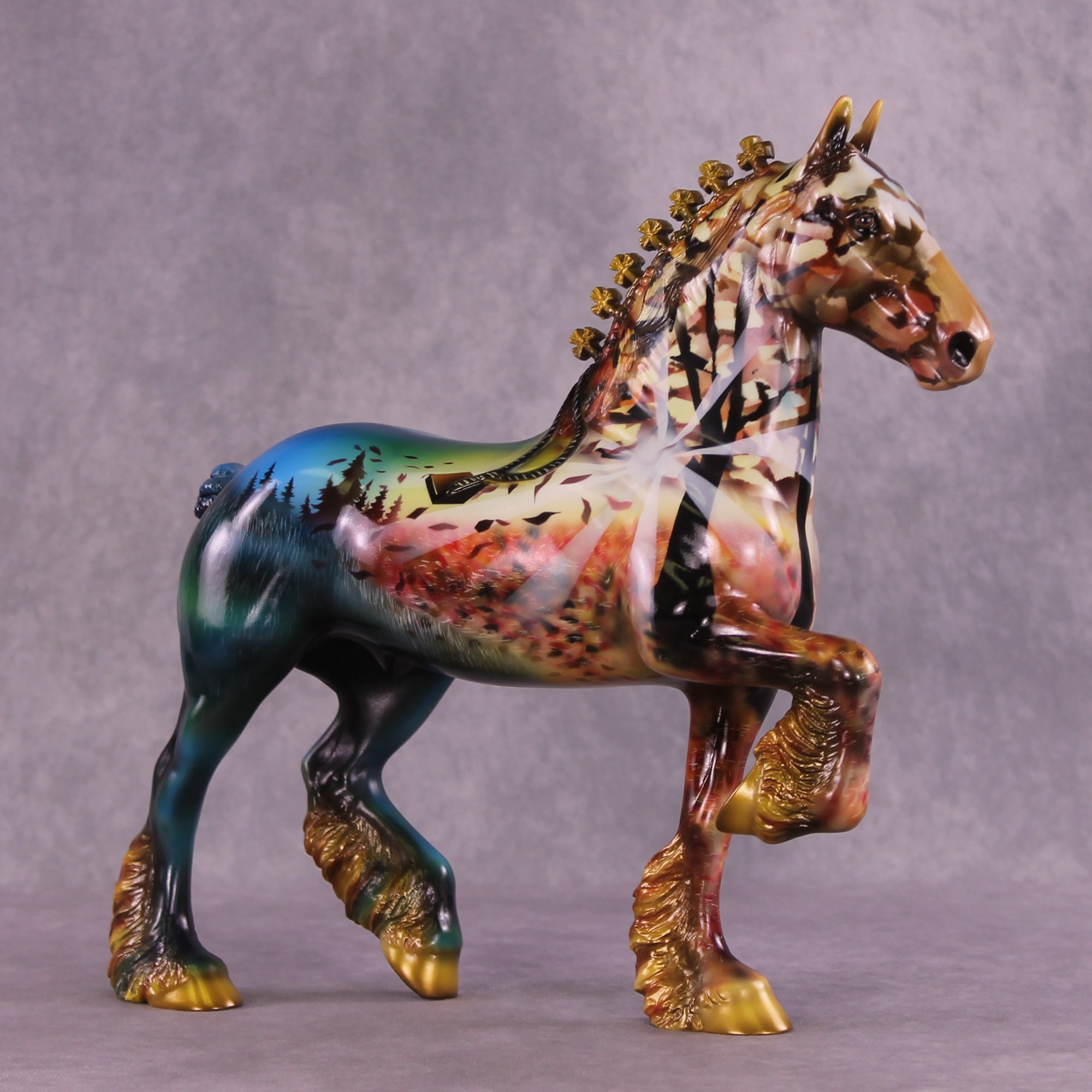 Autumn Sunset OOAK Trotting Drafter by Kike (Enrique) Duarte DDOOAKs25