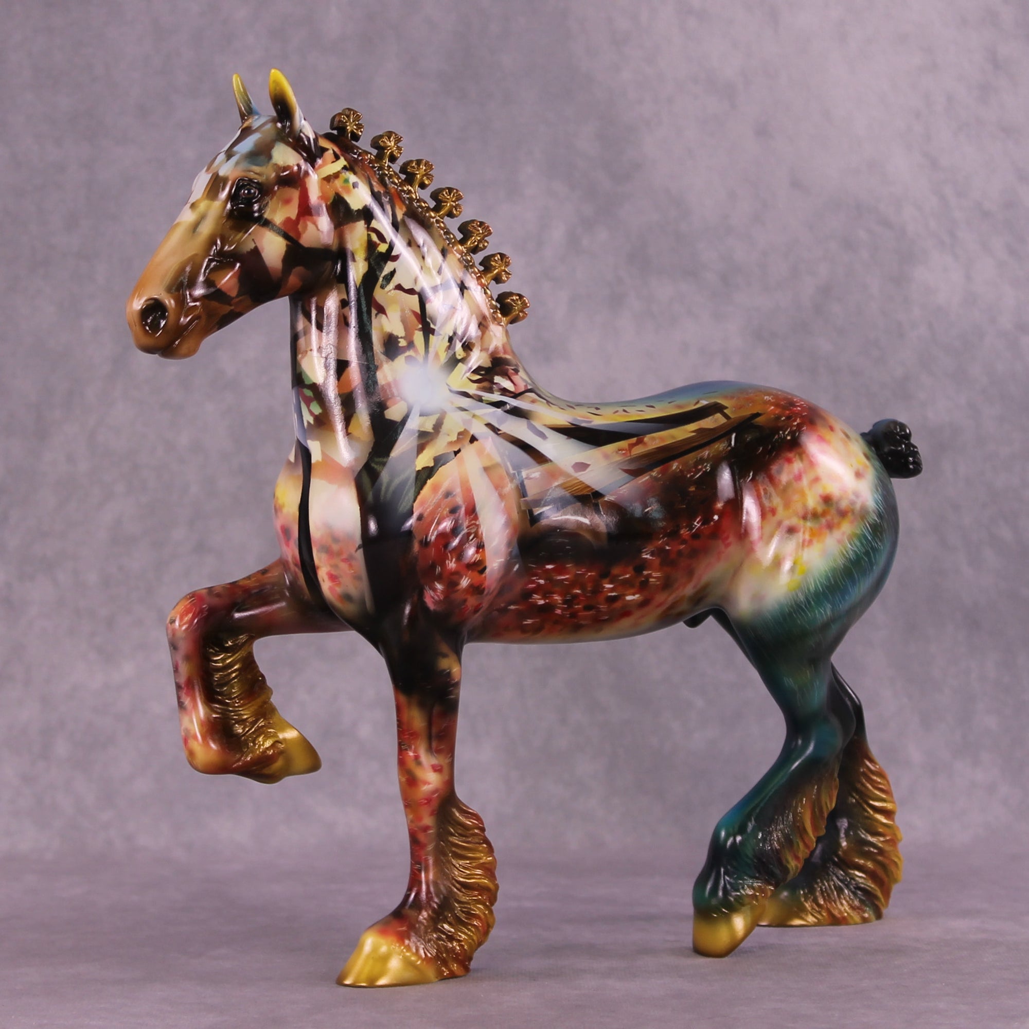 Autumn Sunset OOAK Trotting Drafter by Kike (Enrique) Duarte DDOOAKs25