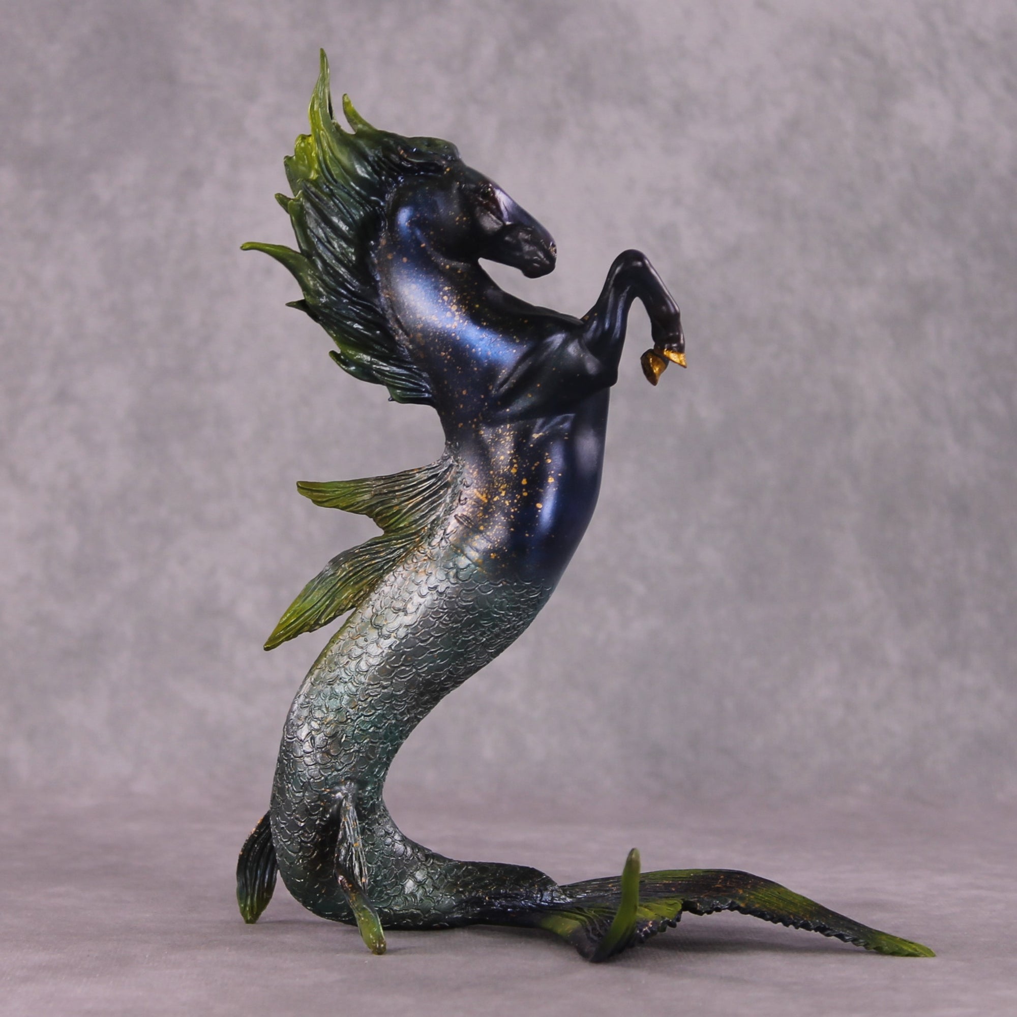 Tsunami OOAK EFCM Pebble Rearing Horse By Kristen Cermele July GemStones Series