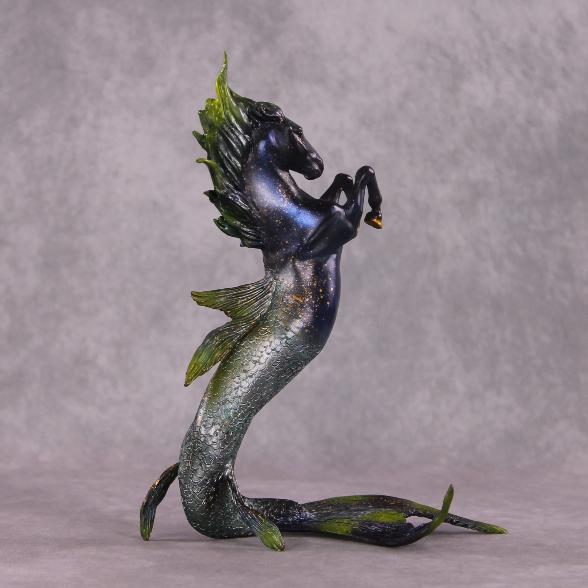 Tsunami OOAK EFCM Pebble Rearing Horse By Kristen Cermele July GemStones Series