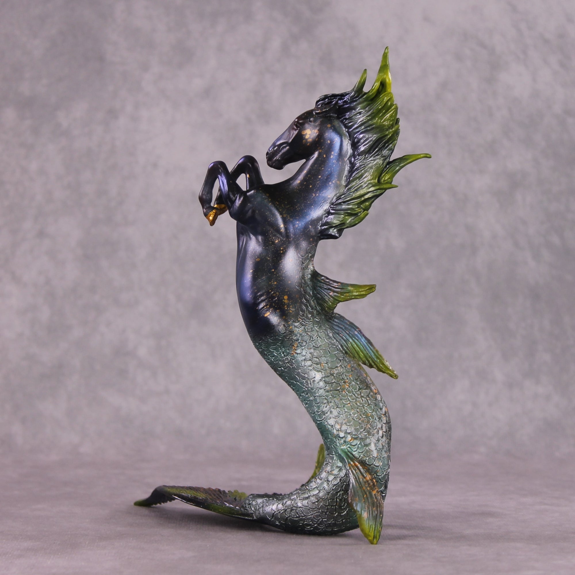 Tsunami OOAK EFCM Pebble Rearing Horse By Kristen Cermele July GemStones Series