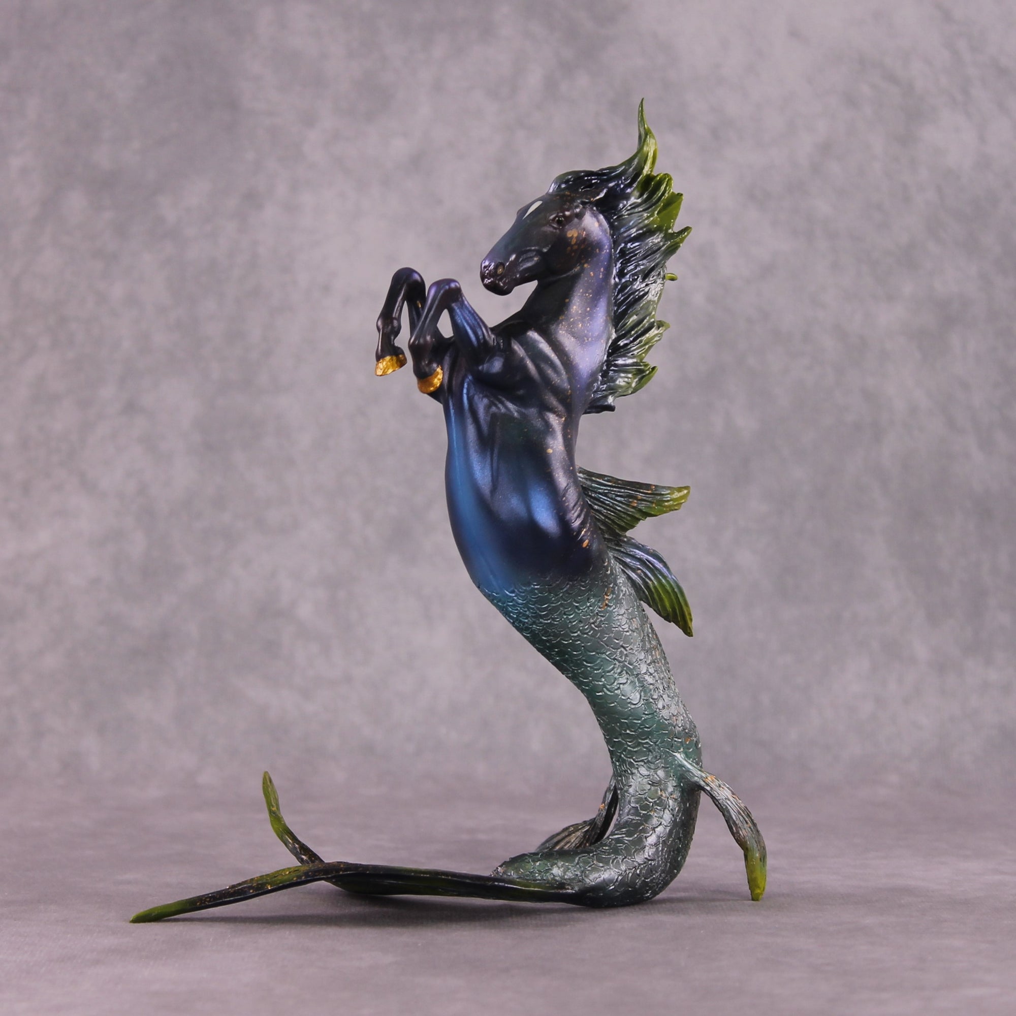 Tsunami OOAK EFCM Pebble Rearing Horse By Kristen Cermele July GemStones Series