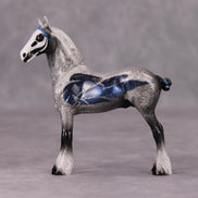 Blueper Crow OOAK Deco Grey Blue Draft Chip By Pernille Forsberg Futmælkspiraten Bøjsen November 2024