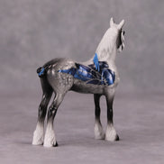 Blueper Crow OOAK Deco Grey Blue Draft Chip By Pernille Forsberg Futmælkspiraten Bøjsen November 2024