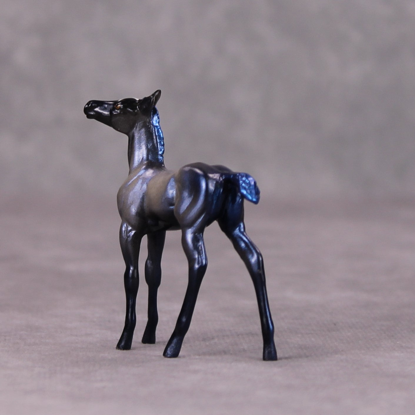 Luna OOAK Deco Holo Blues Foal Chip By Pernille Forsberg Bojsen November 2024