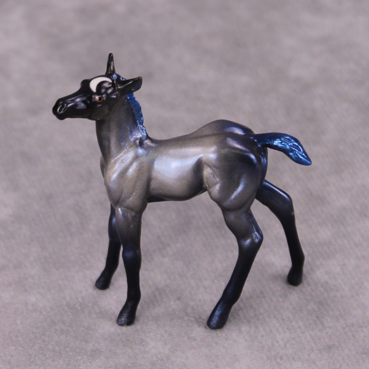 Luna OOAK Deco Holo Blues Foal Chip By Pernille Forsberg Bojsen November 2024