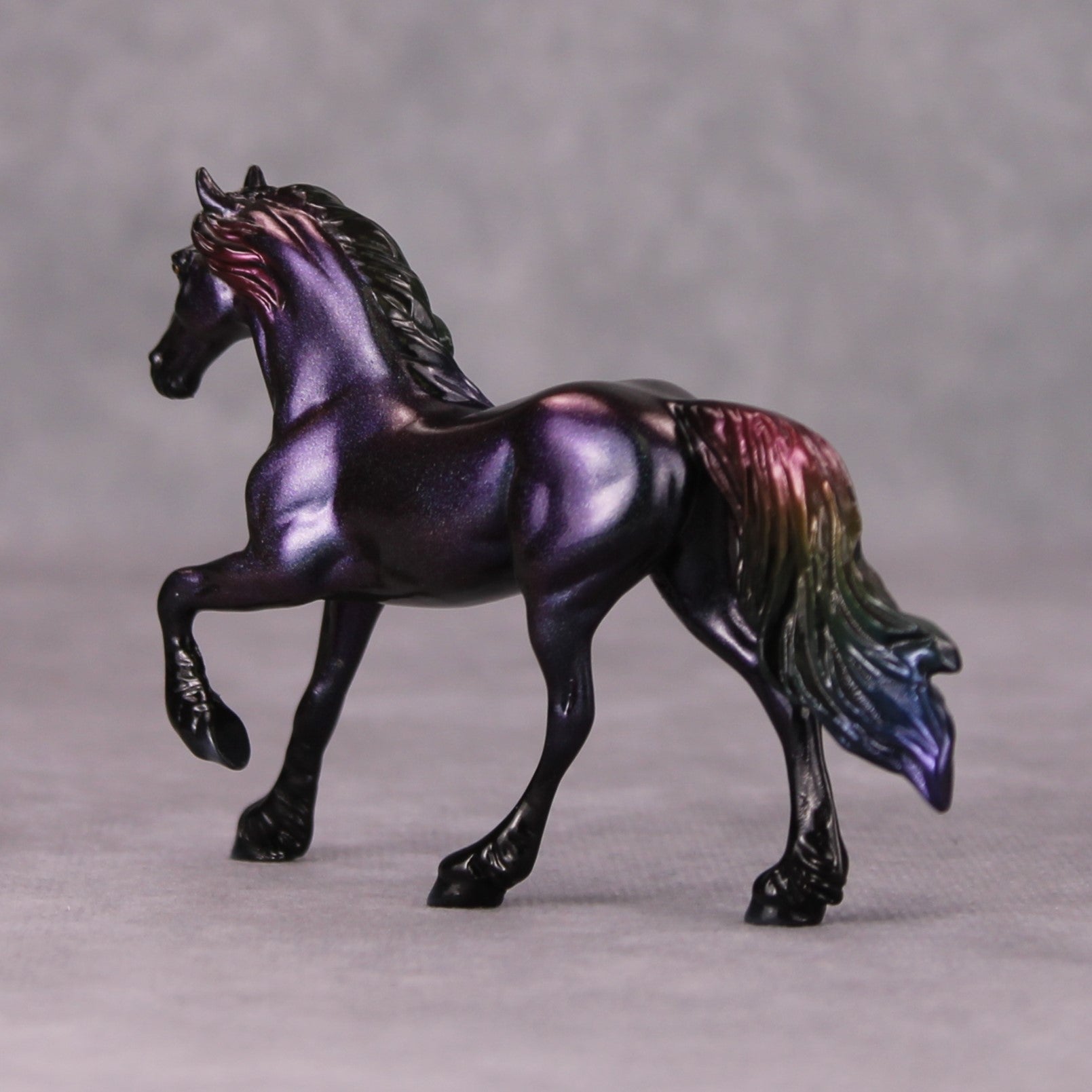 Darkmoon OOAK Deco Rainbow Holo Friesian Chip By Pernille Forsberg Bojsen November 2024