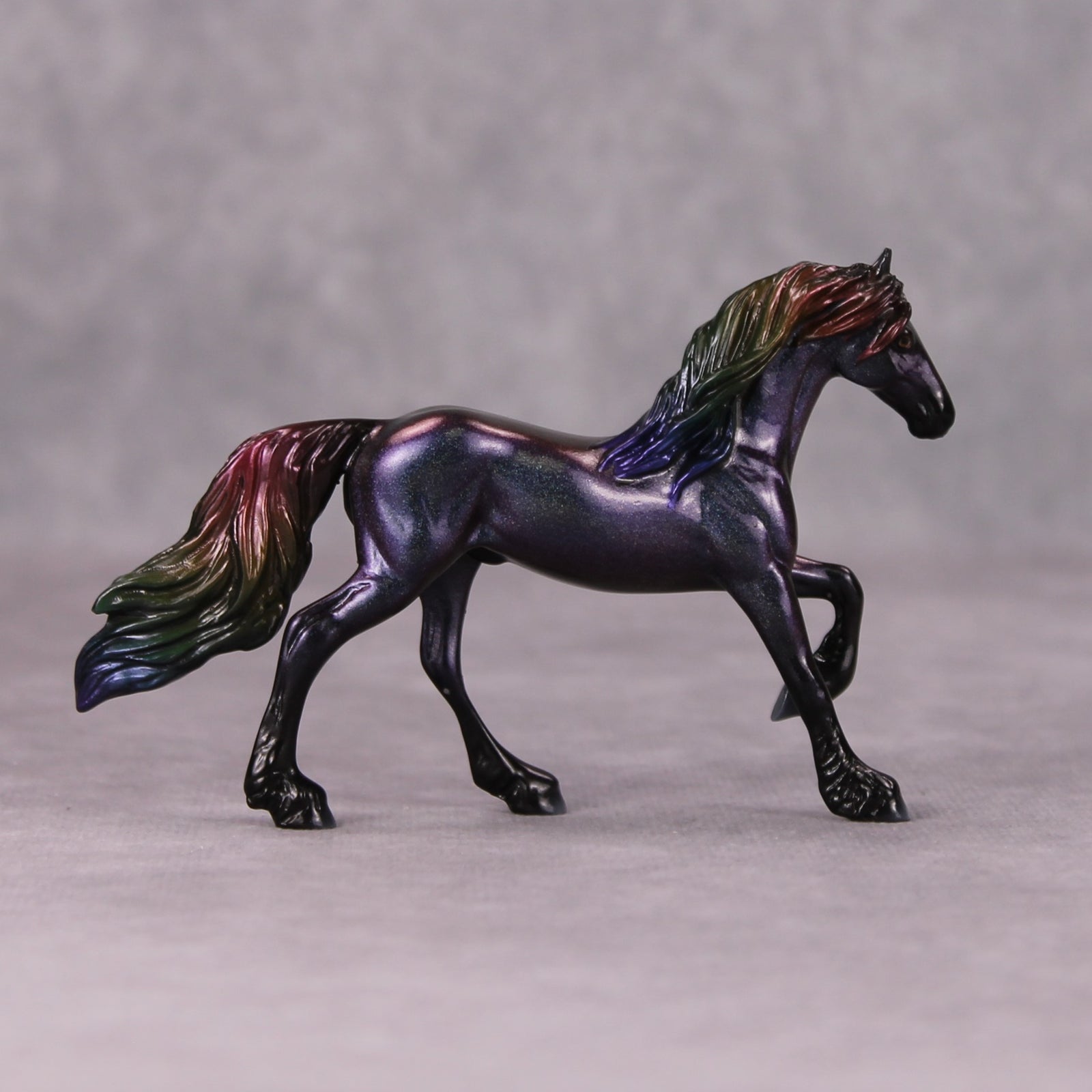 Darkmoon OOAK Deco Rainbow Holo Friesian Chip By Pernille Forsberg Bojsen November 2024