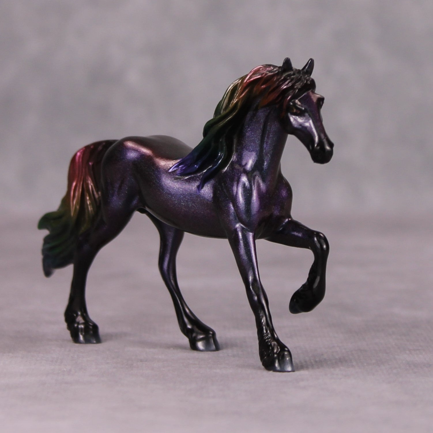 Darkmoon OOAK Deco Rainbow Holo Friesian Chip By Pernille Forsberg Bojsen November 2024