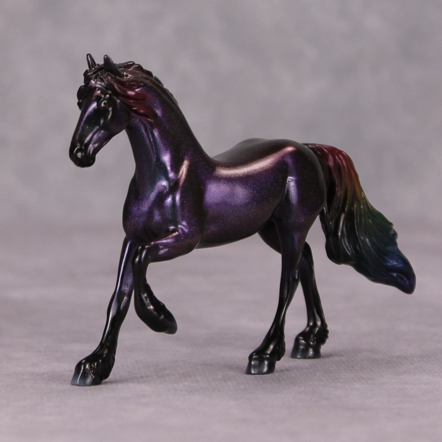 Darkmoon OOAK Deco Rainbow Holo Friesian Chip By Pernille Forsberg Bojsen November 2024