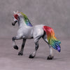 Silvermoon OOAK Deco Dapple Grey Rainbow Friesian Chip By Pernille Forsberg Bojsen November 2024