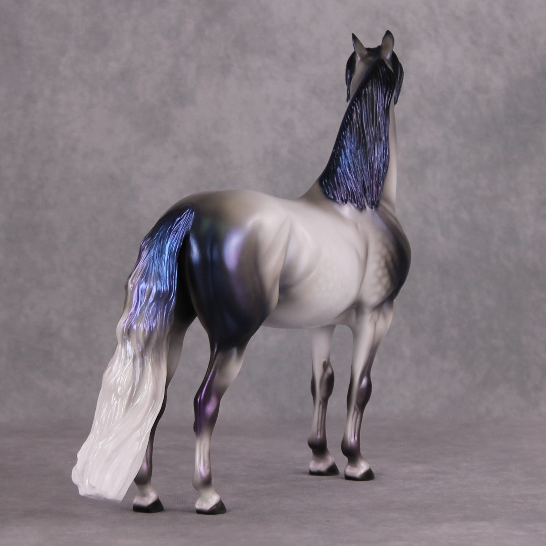 The Thirteenth Guest LE-17 Dappled Grey Deco with Green, Purple and Blue Shading Custom Morgan Painted By Ellen Robbins FTL24