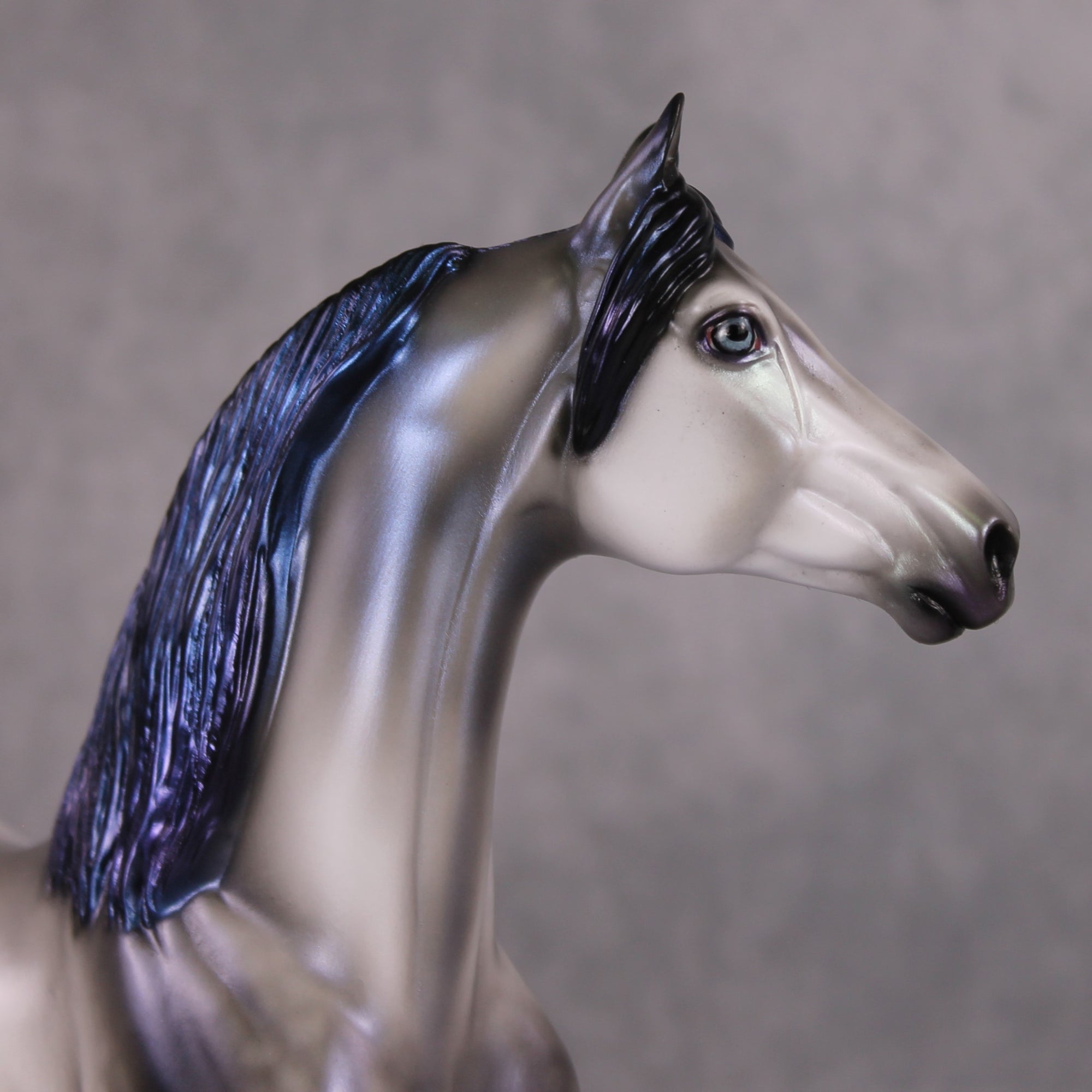 The Thirteenth Guest LE-17 Dappled Grey Deco with Green, Purple and Blue Shading Custom Morgan Painted By Ellen Robbins FTL24