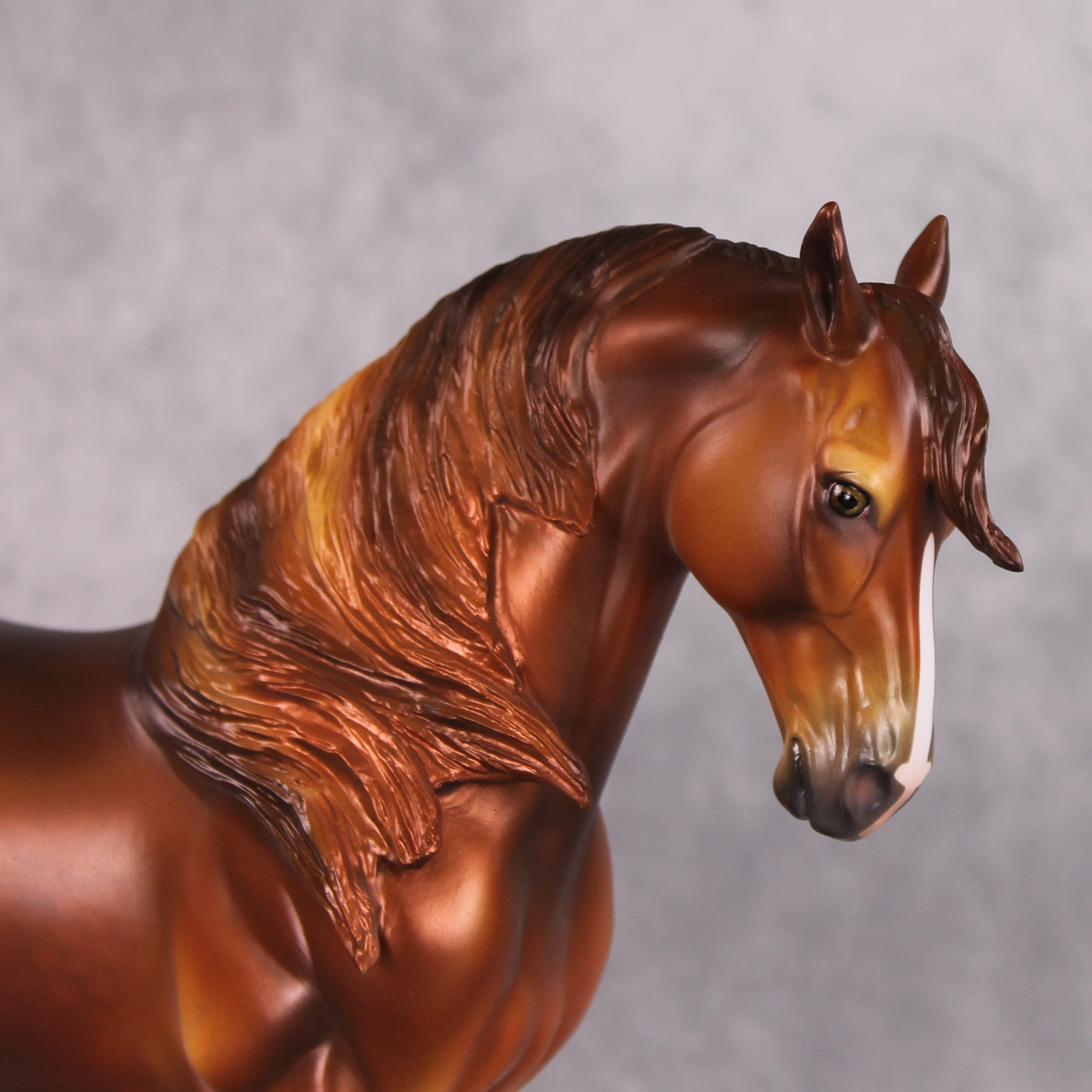 Sleeping Beauty&#39;s Prince LE-33 Rich Dark Chestnut Windswept Andalusian Painted By Jess Hamill FTL24