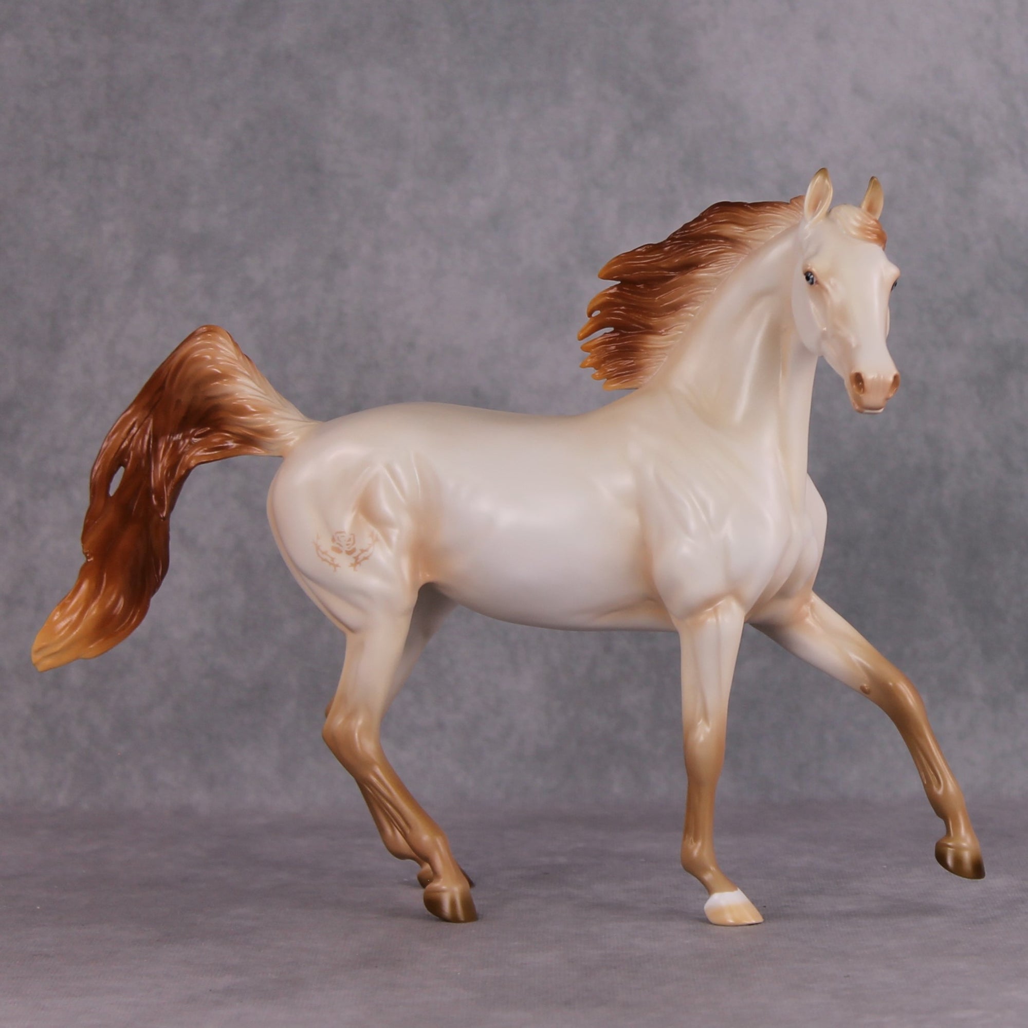 Princess Rosamond LE-10 Perlino Arab Mare Painted By Ashley Palmer FTL24