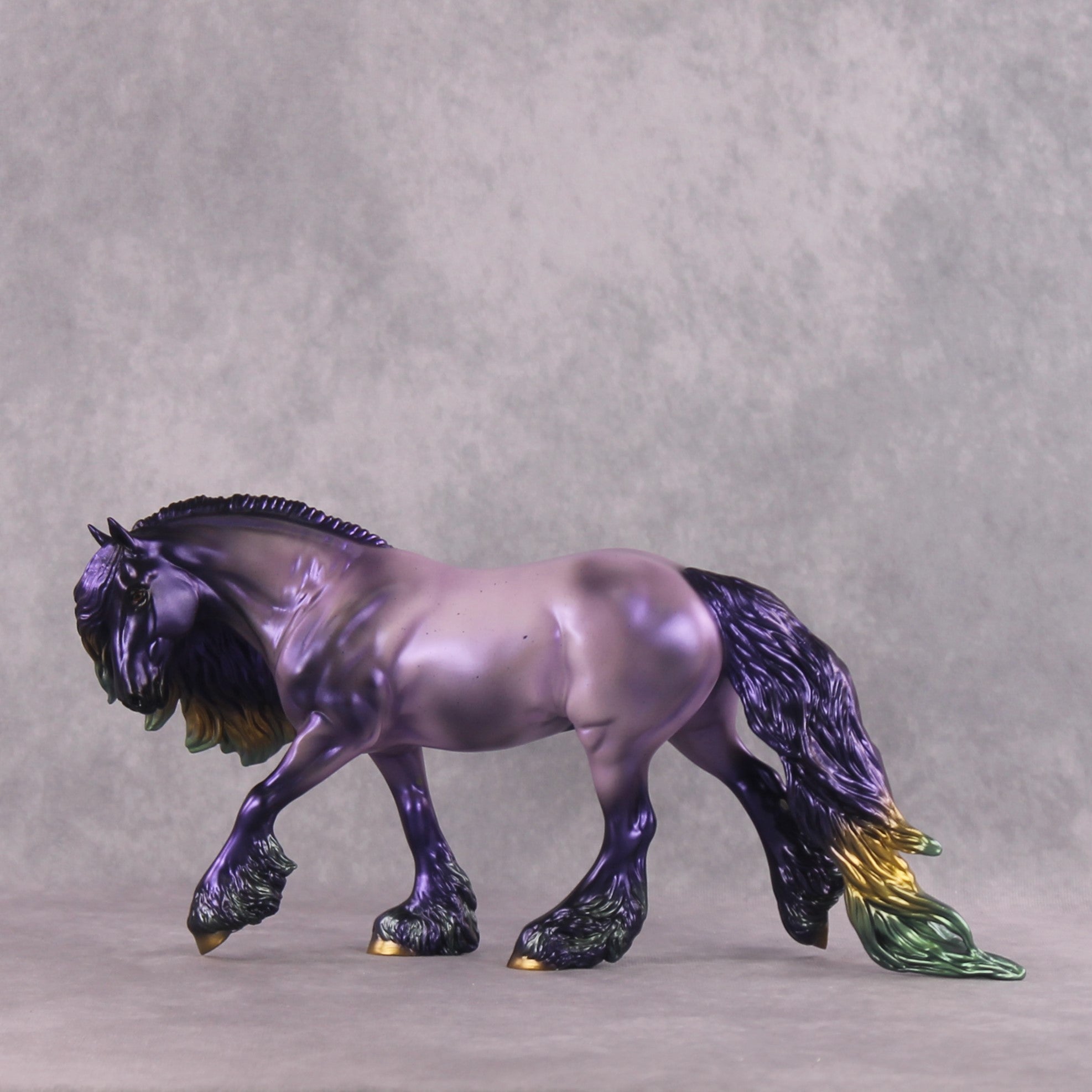 COLOR SELECTION Reveller Roan - Mardi Gras - Purple with Holo Green & Gold Deco by Ashley Palmer