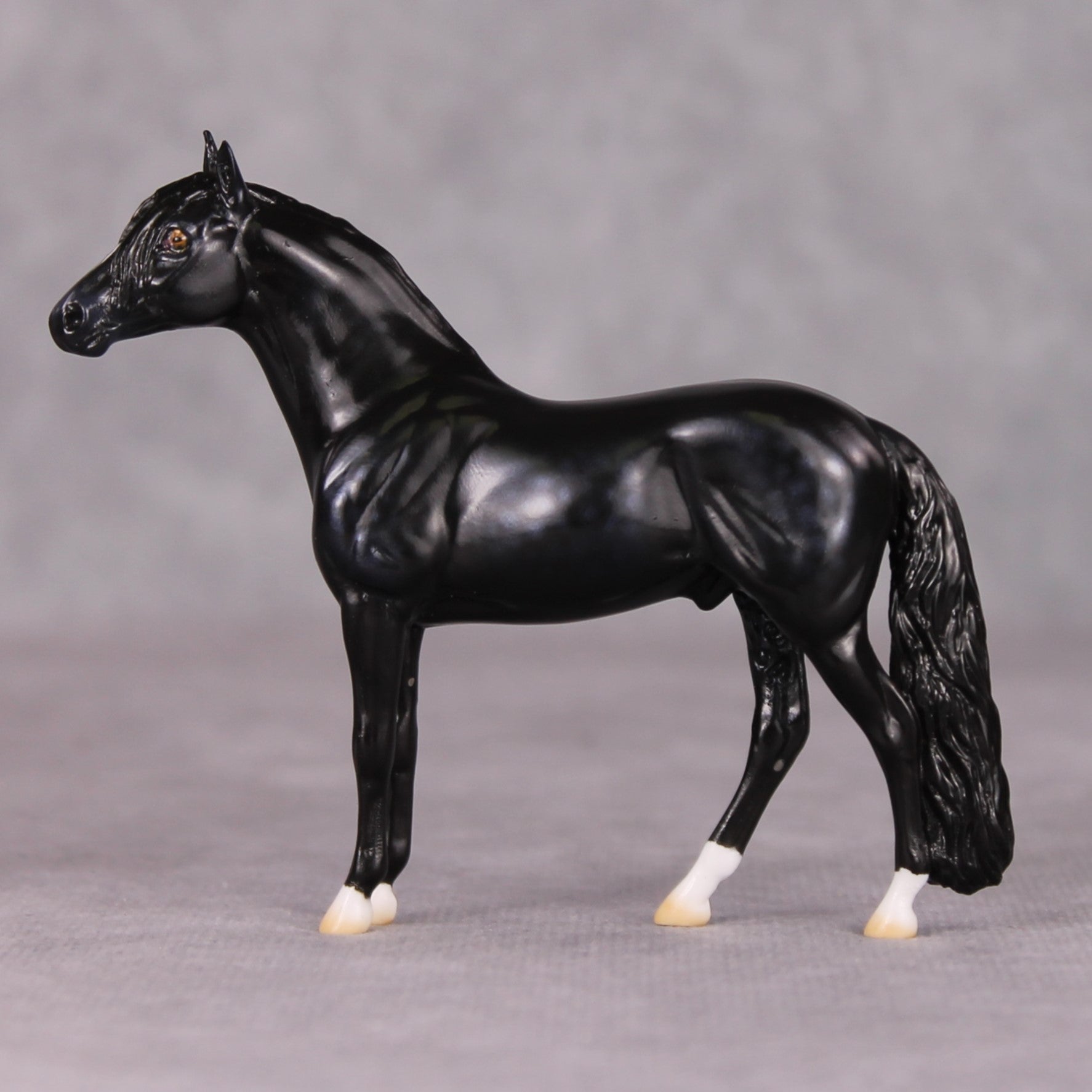 Mr. Sowerberry - Oliver Twist Chip LE-2 Dappled Black Andalusian Chip Painted By Ellen Robbins CL24