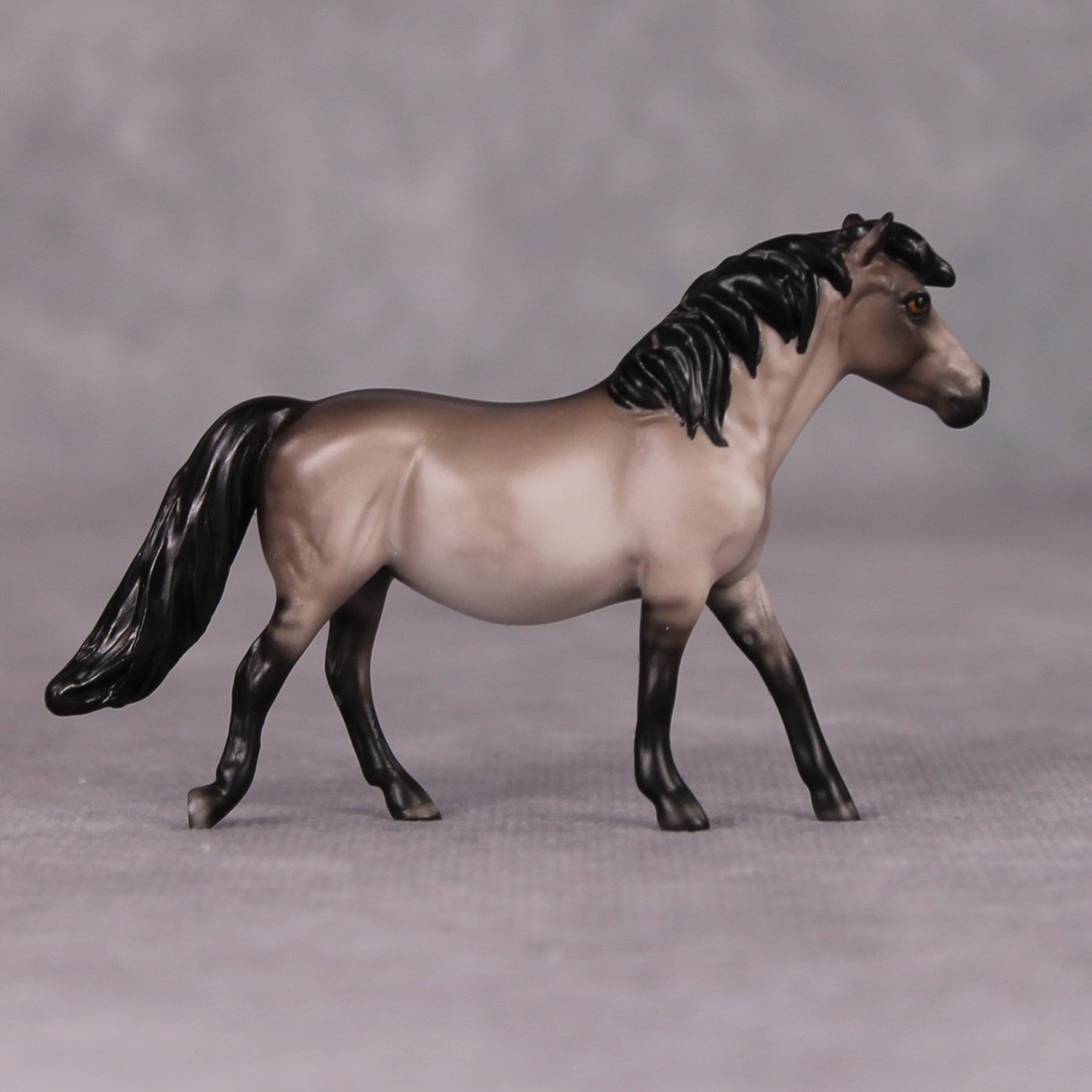 Charley - Oliver Twist Chip LE-3 Dappled Grulla Pony Chip Painted By Ellen Robbins CL24